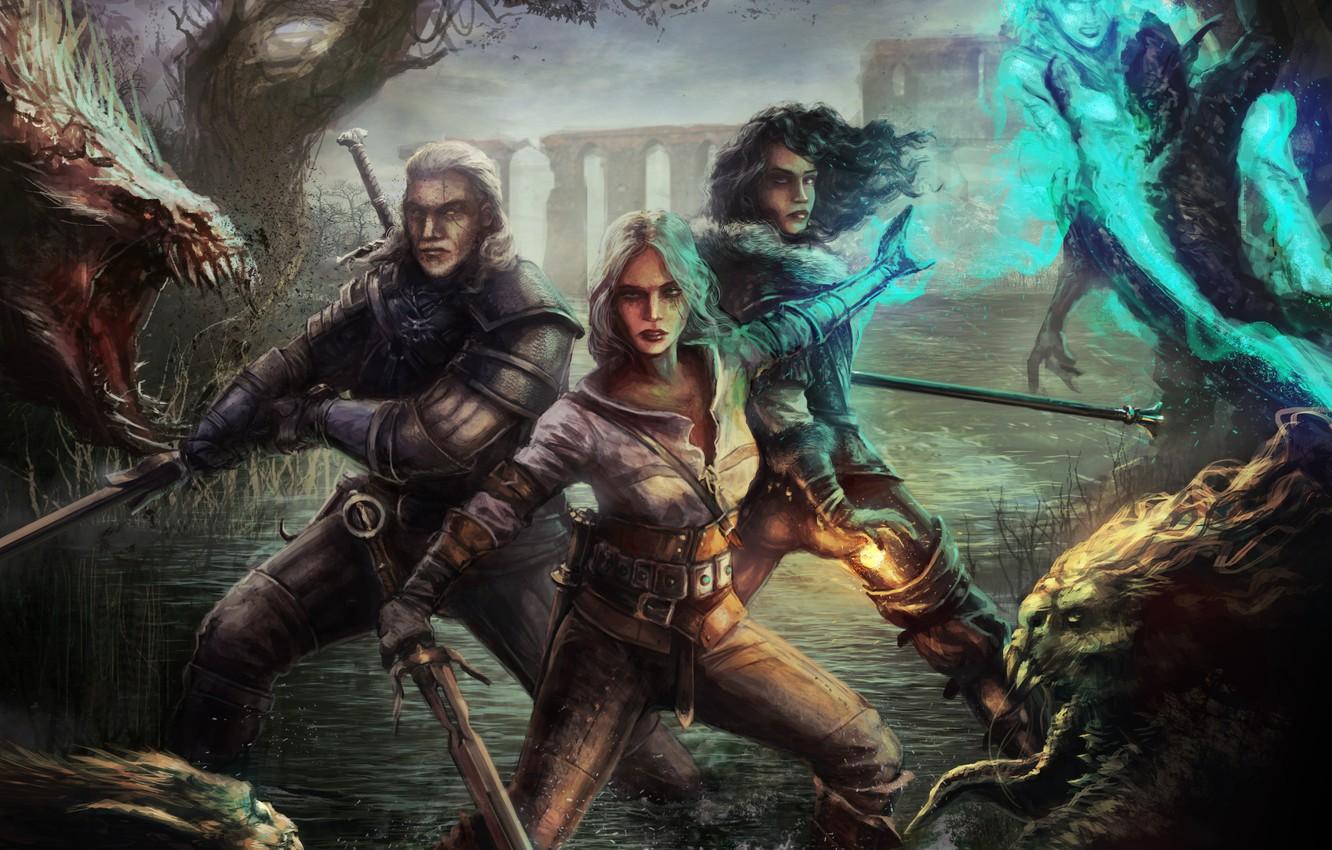Wallpaper art, Geralt, The Witcher 3: Wild Hunt, CRIS image