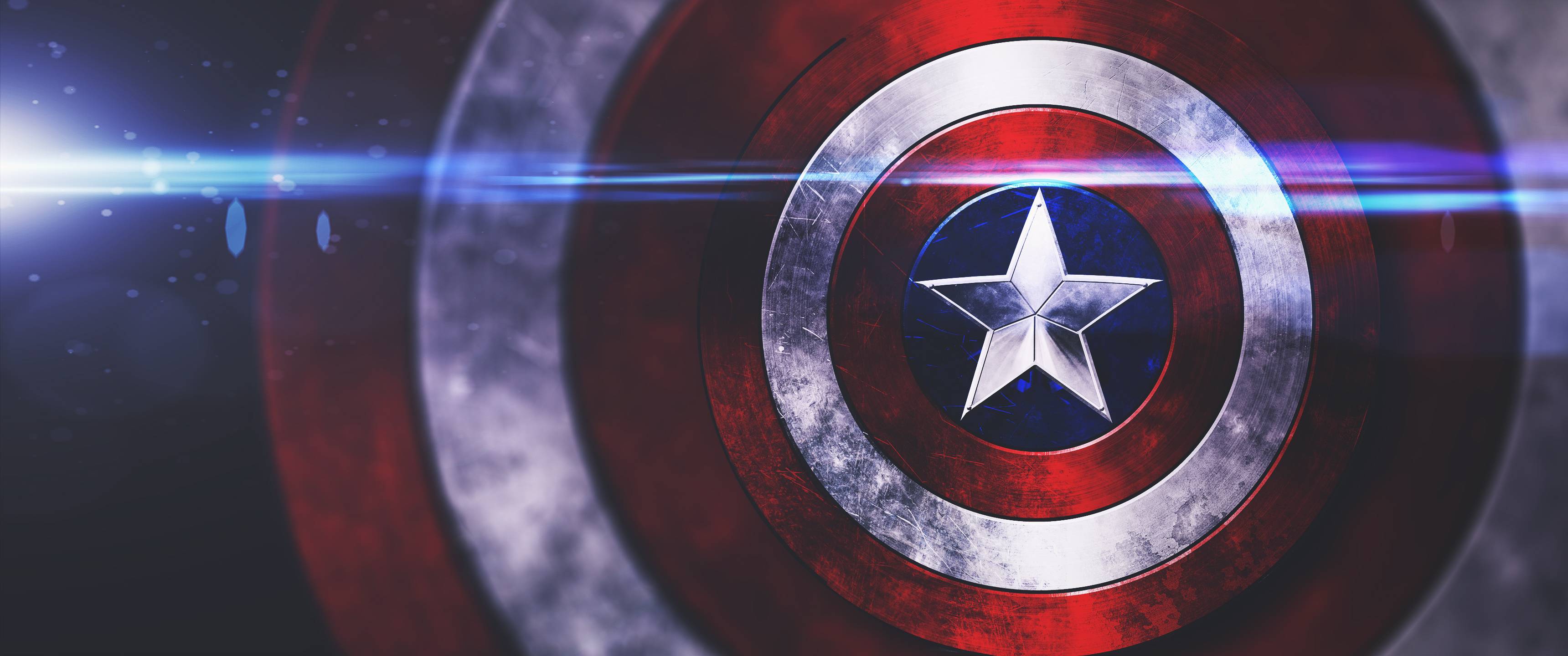 Captain America shield wallpaper I made in PS. 3440x1440