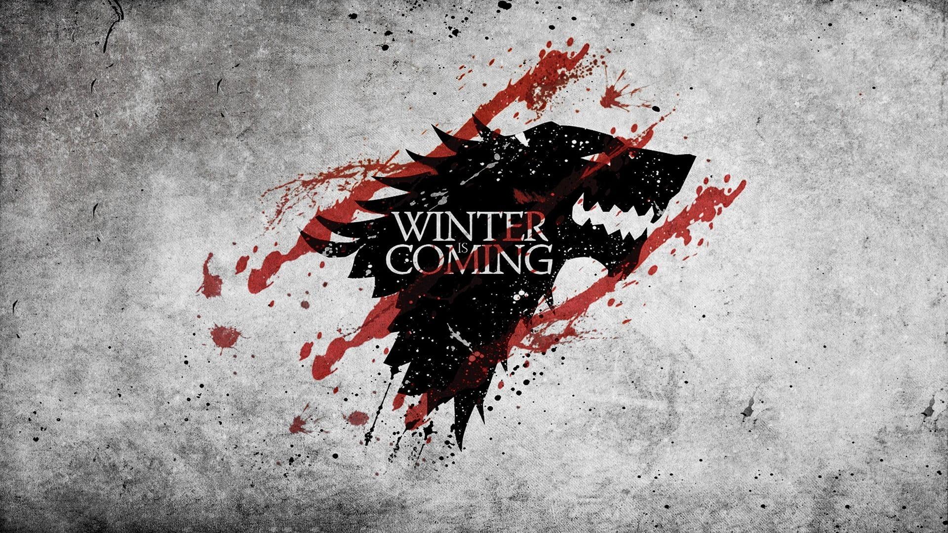 Winter is Coming game of thrones House Stark logo, Game