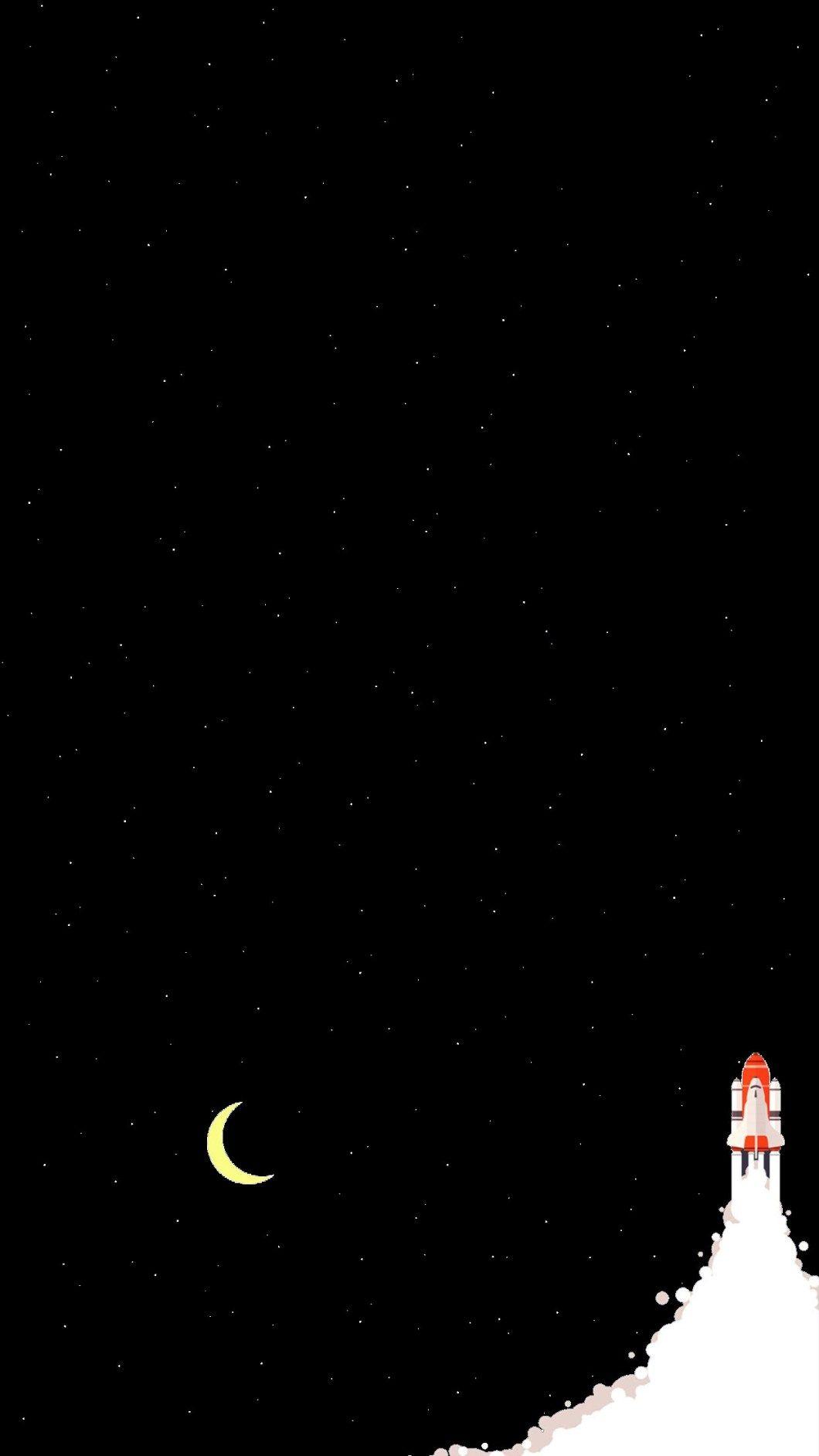 Cool Starry Night Space Rocket iPhone 6 Wallpaper. Space iphone