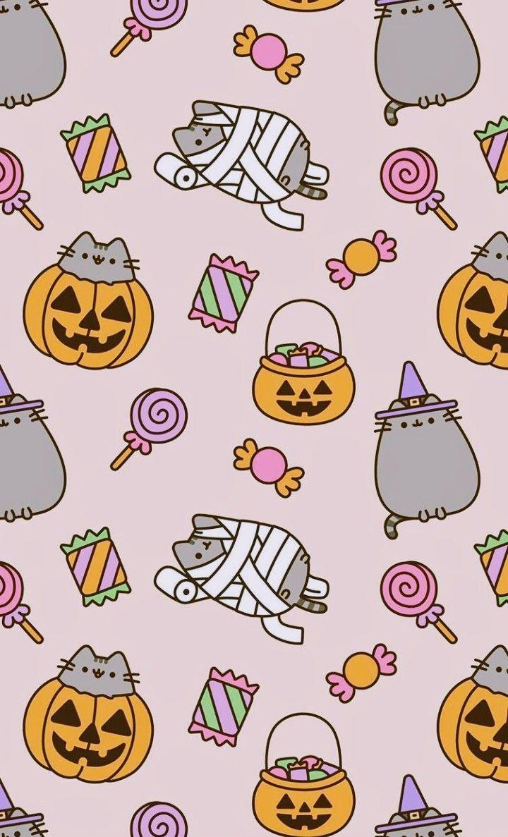 Cute Halloween Pusheen Wallpapers