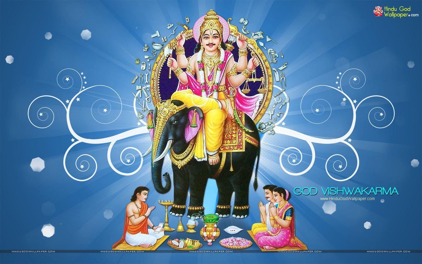 Download Free Bhagwan Vishwakarma Puja HD Wallpaper Image