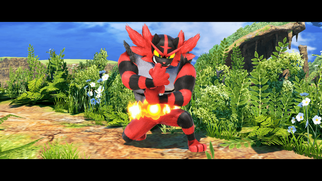 Screenshots of Incineroar from Super Smash Bros Ultimate