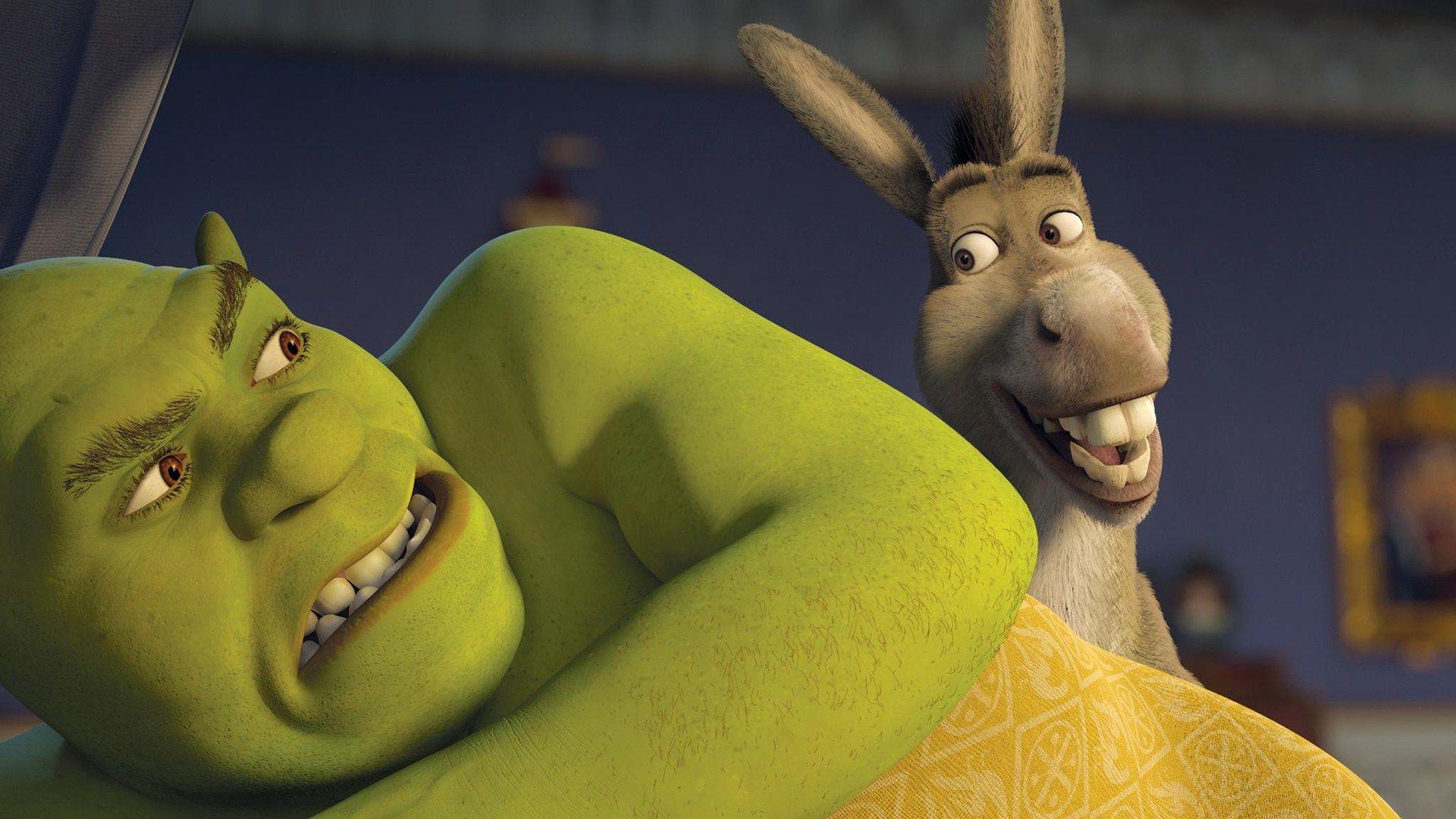 Shrek and Fiona HD Background for Android Cartoons Wallpaper 1024