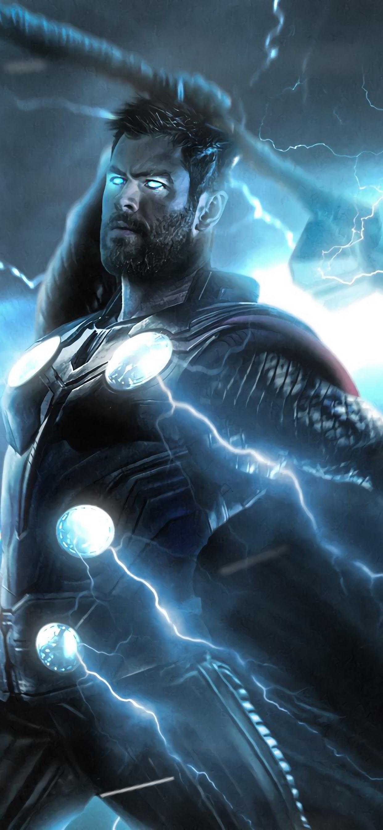 Avengers: Endgame Thor Strombreaker Axe Lightning 4K