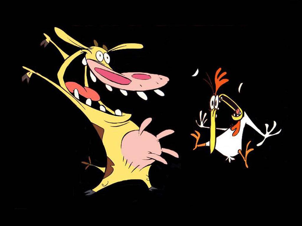 Gena Downs: cow and chicken wallpapers.