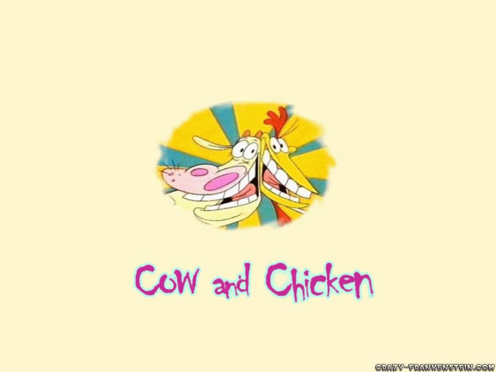 Cow and Chicken Cartoon wallpaper
