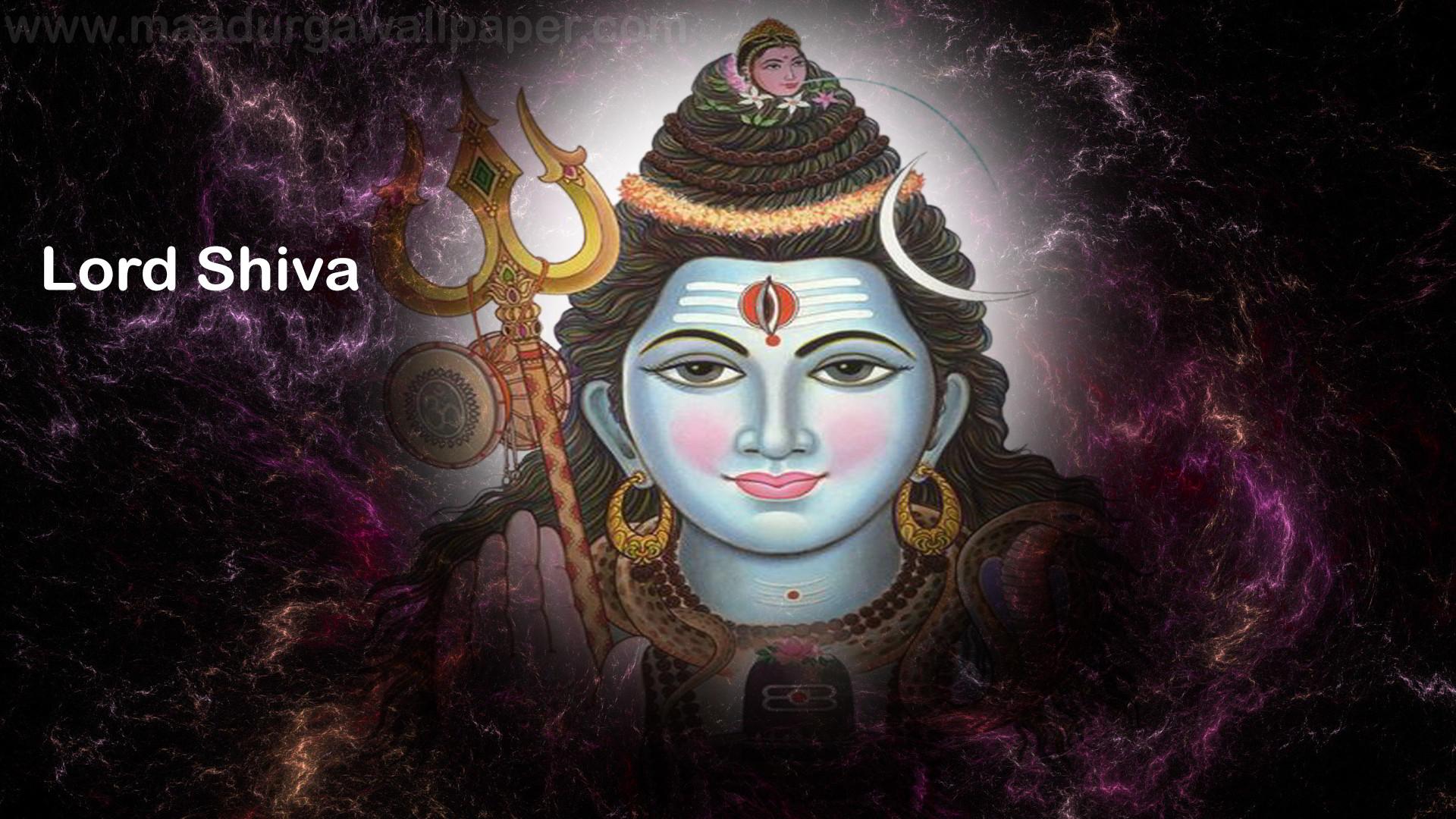 lord Shiva HD wallpaper masked with beautiful night view