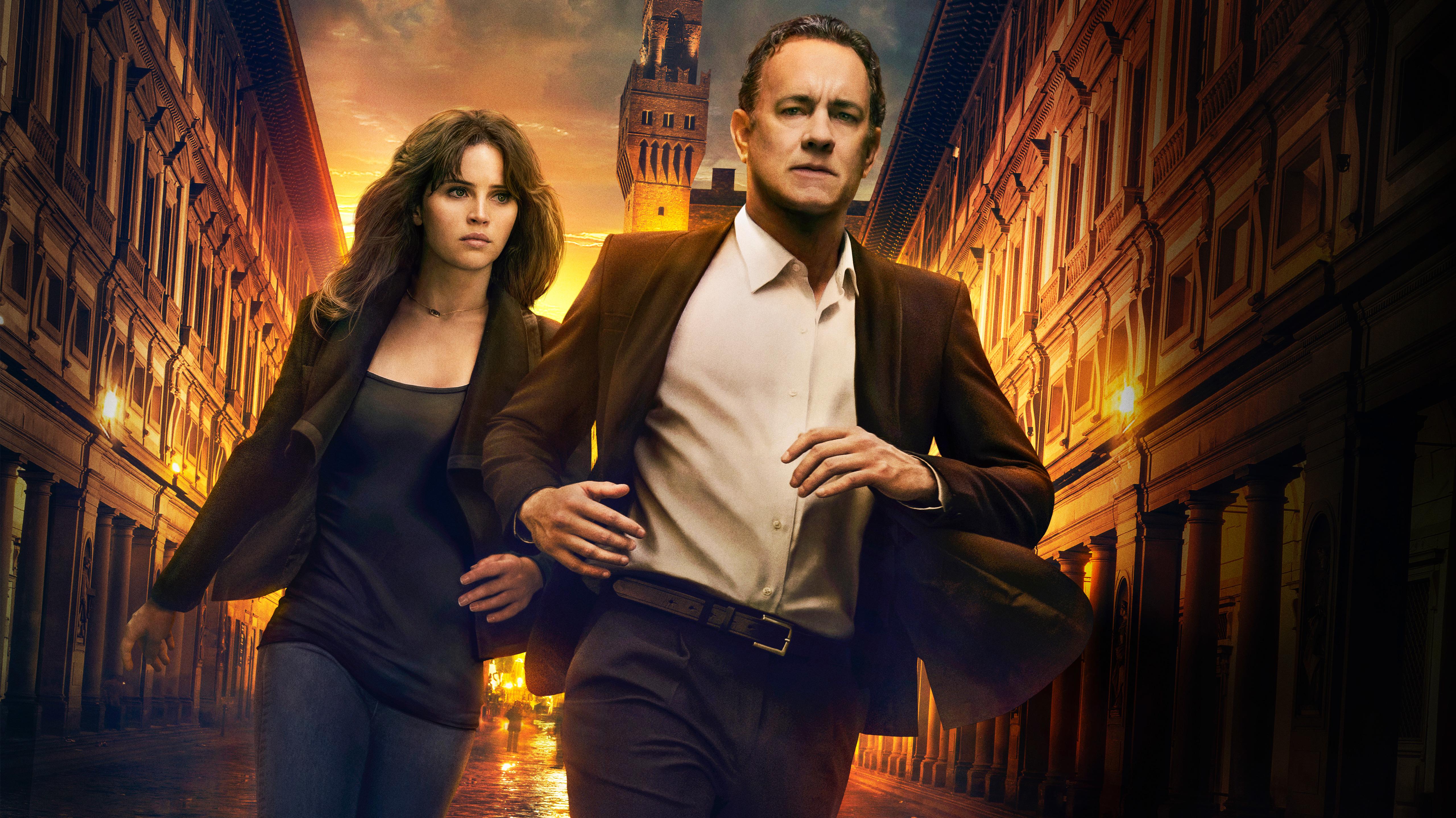 Wallpaper Inferno, Tom Hanks, Felicity Jones, 5K, Movies