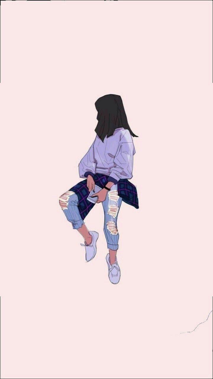Aesthetic Girl Drawing Wallpaper Free Aesthetic Girl Drawing Background