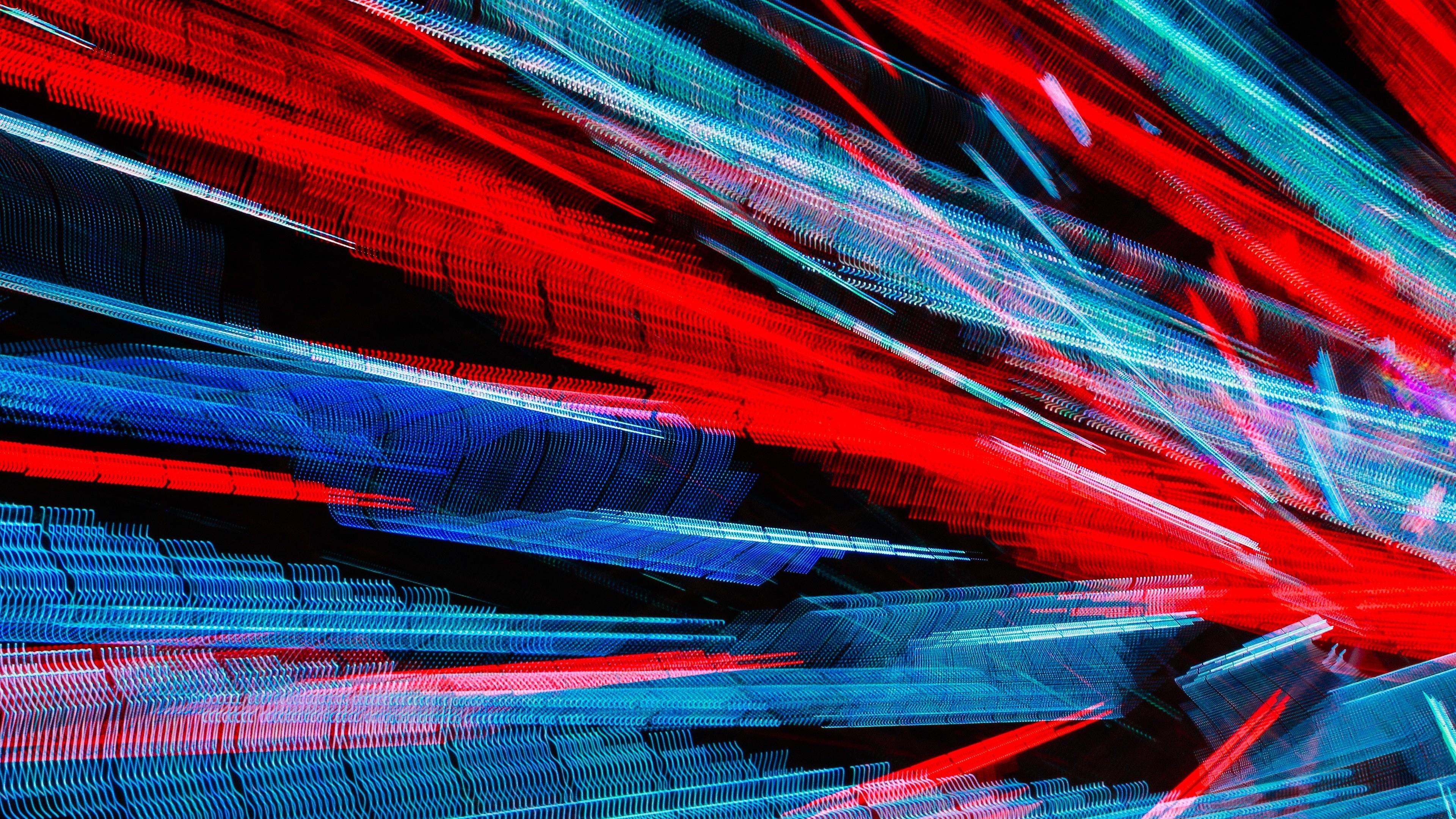 Red and Blue Design Abstract 4K Wallpaper