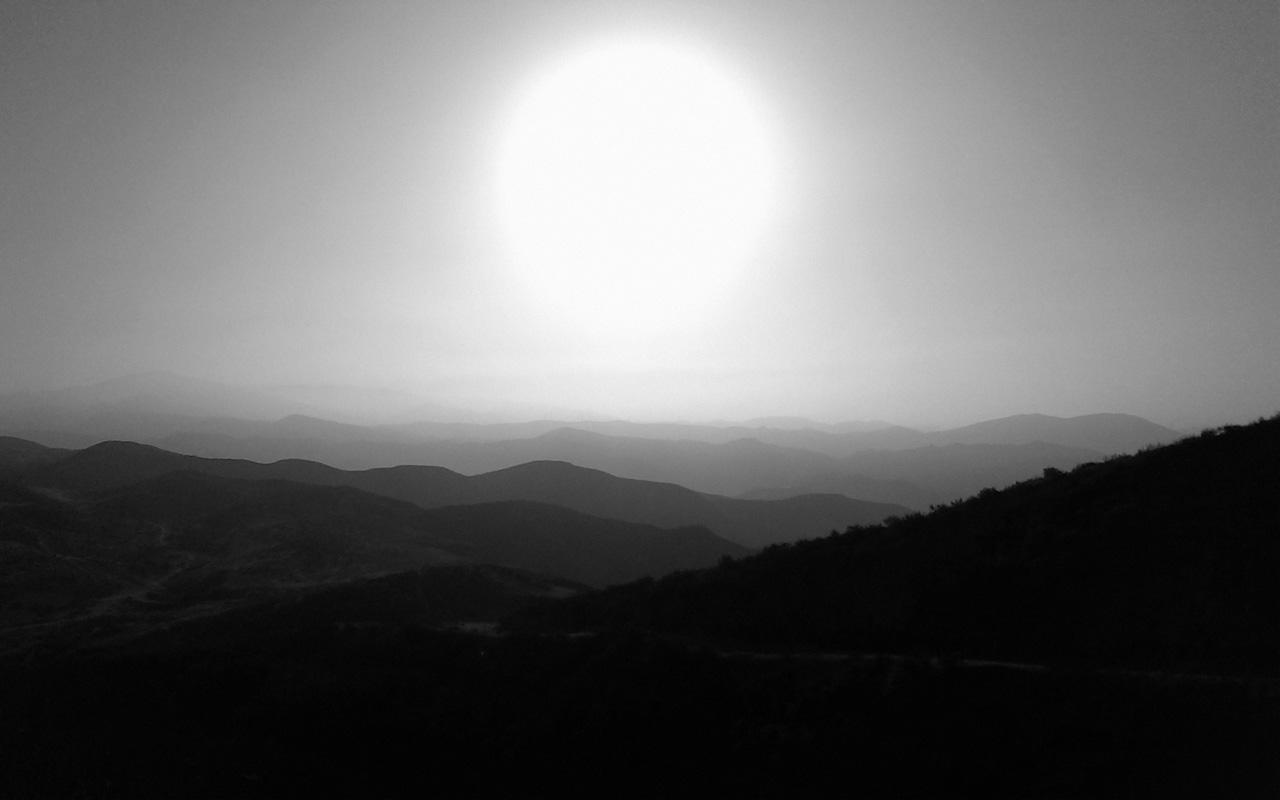 Hazy Hills Wallpaper Photograph