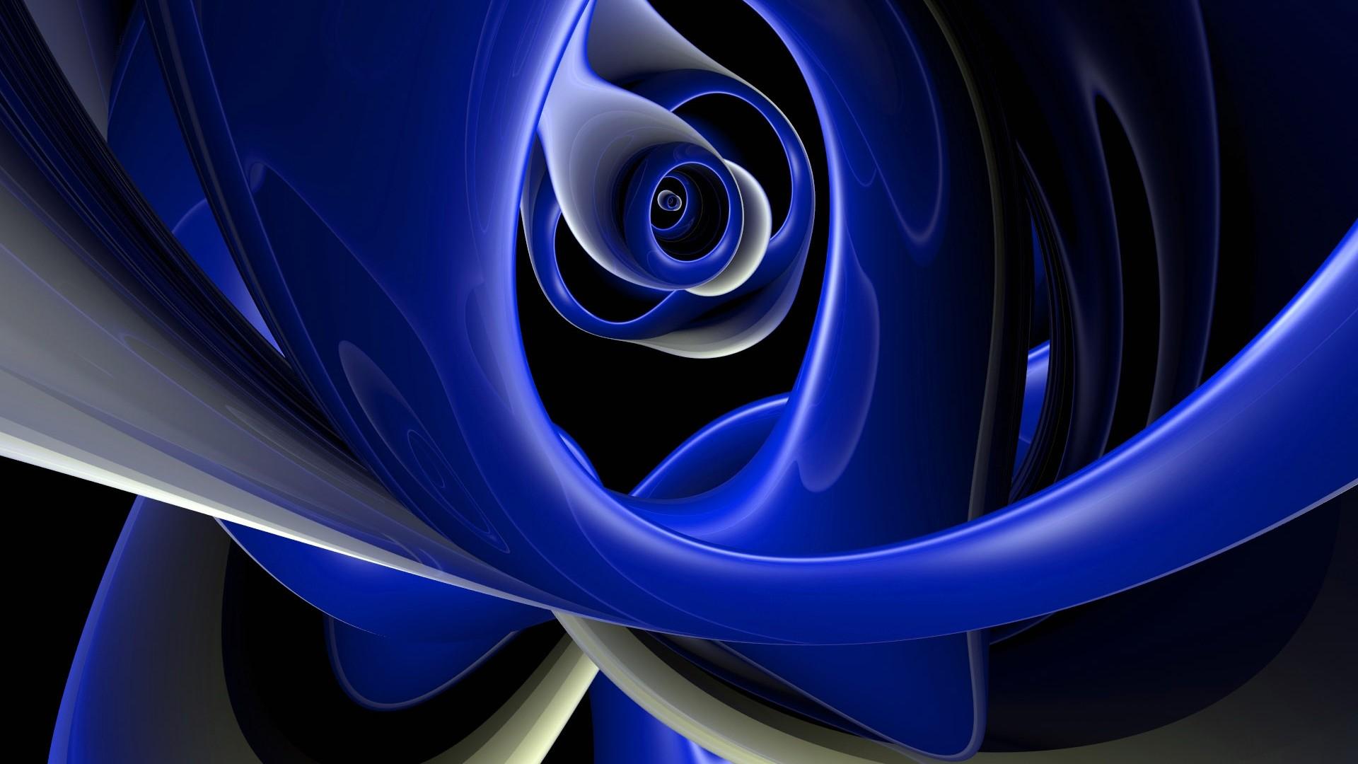 3D Abstract Blue Design widescreen wallpaper. Wide