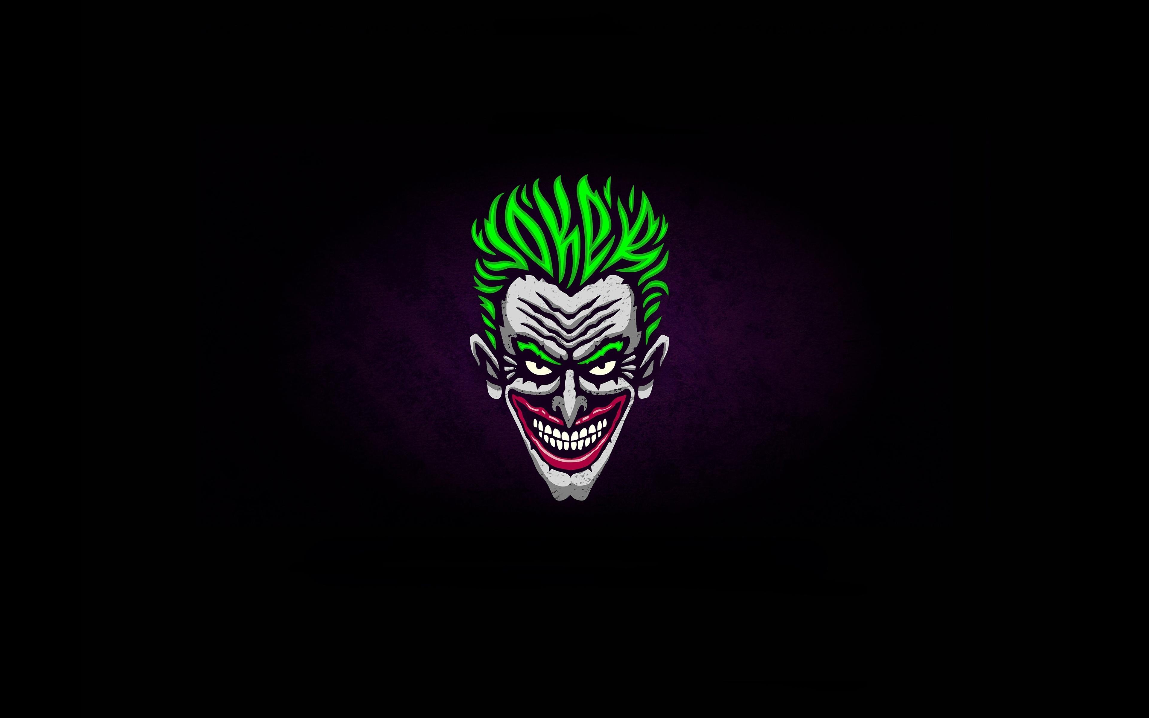 Download 3840x2400 wallpaper joker, face, green hair