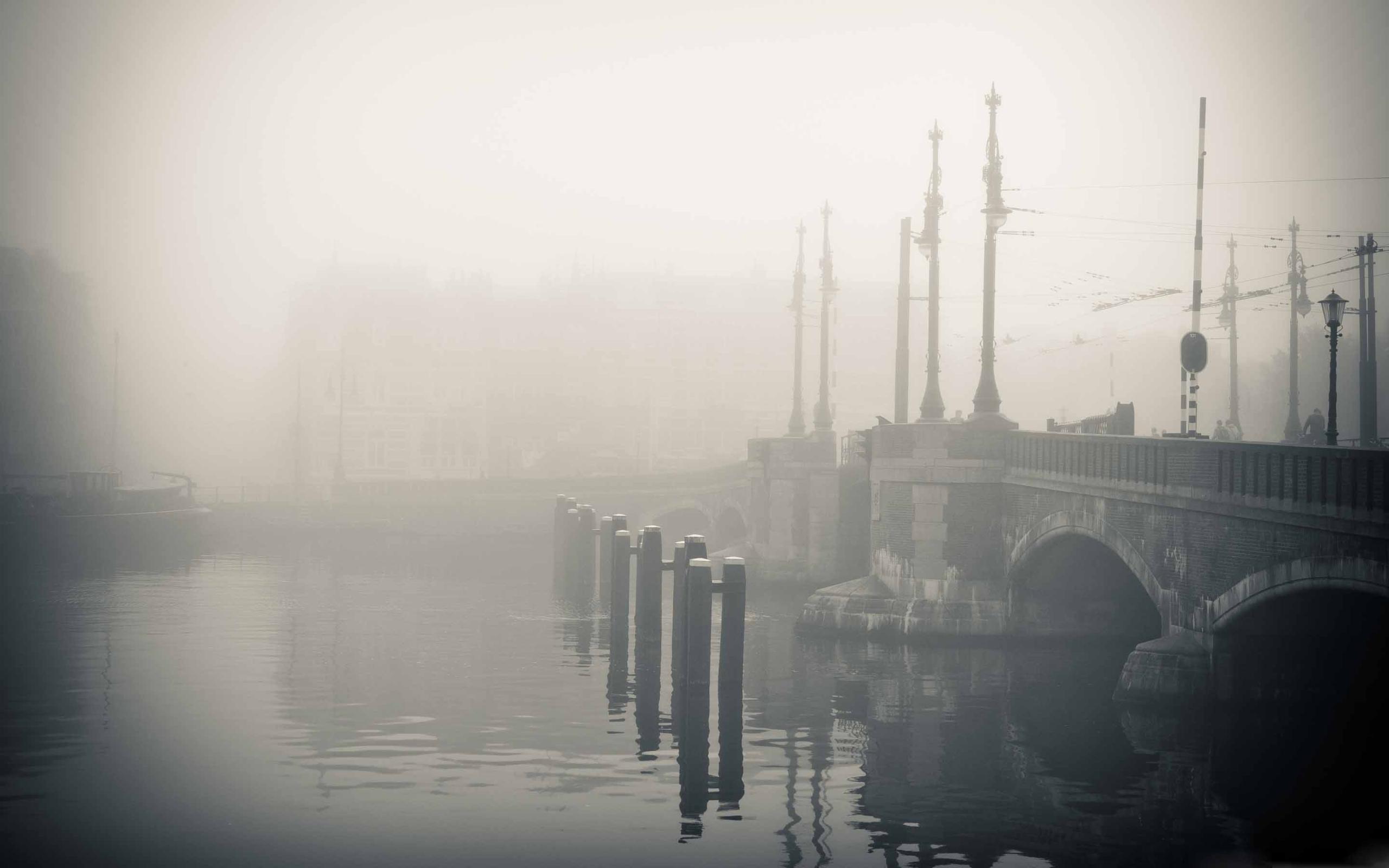 Misty Morning In Amsterdam Mac Wallpaper Download