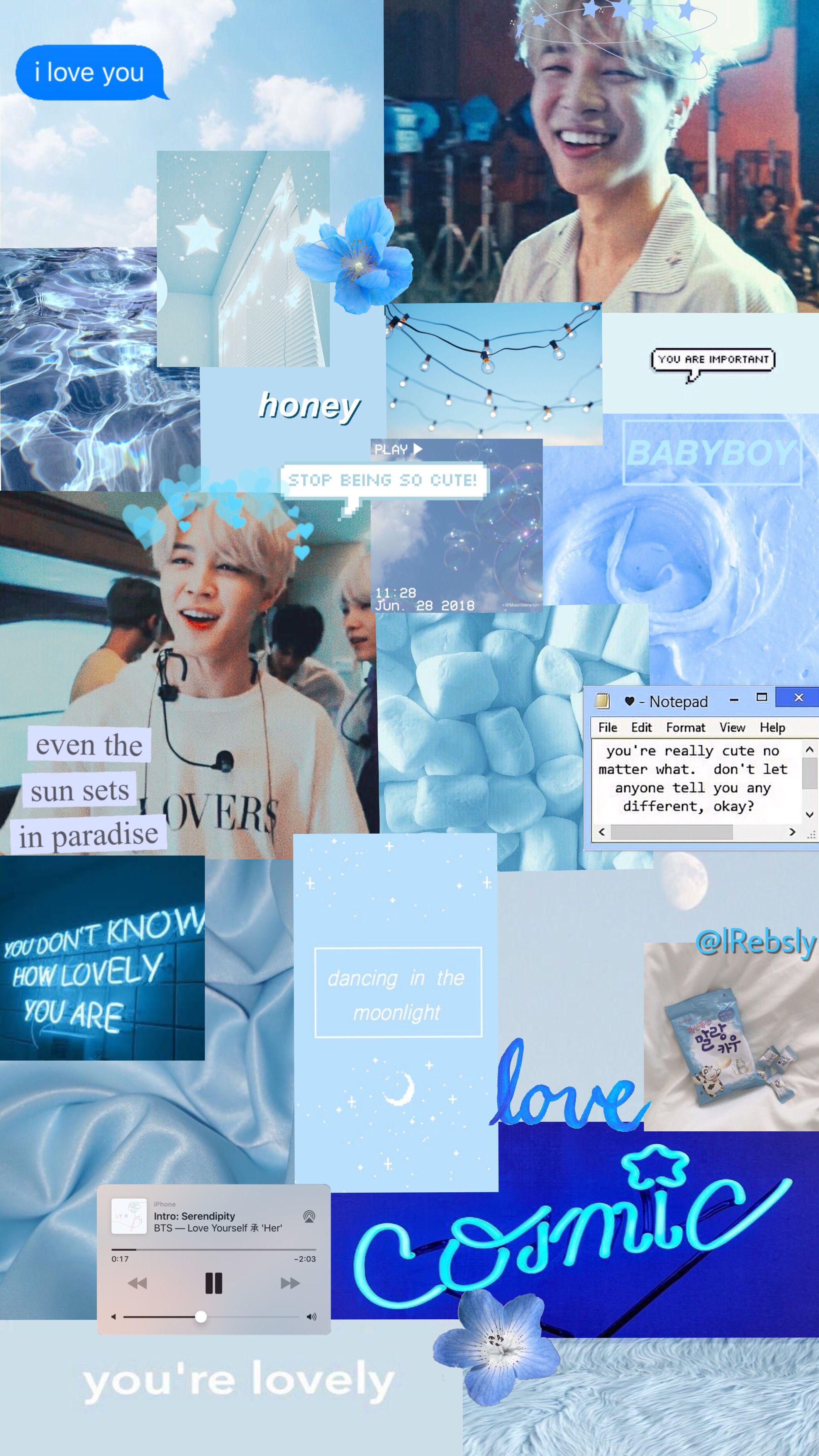 jimin#bts#blue#wallpaper#aesthetic. Blue aesthetic, Jimin