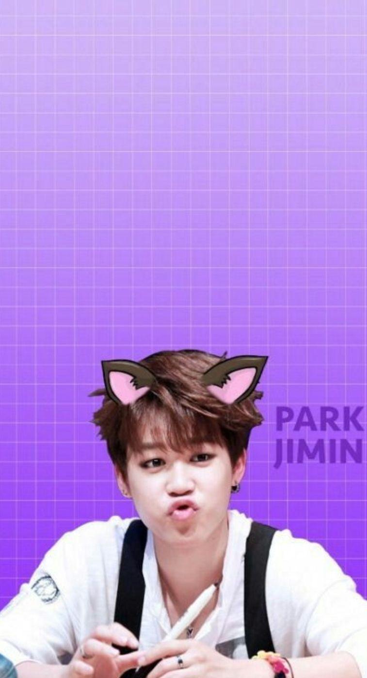 cute cartoon characters funny aesthetic profile picture: Jimin Bts Pink Aesthetic Wallpaper
