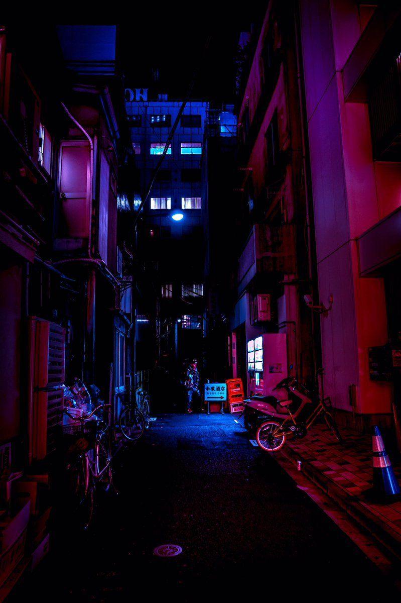 Japan, Cyberpunk. blush. Neon aesthetic, Neon
