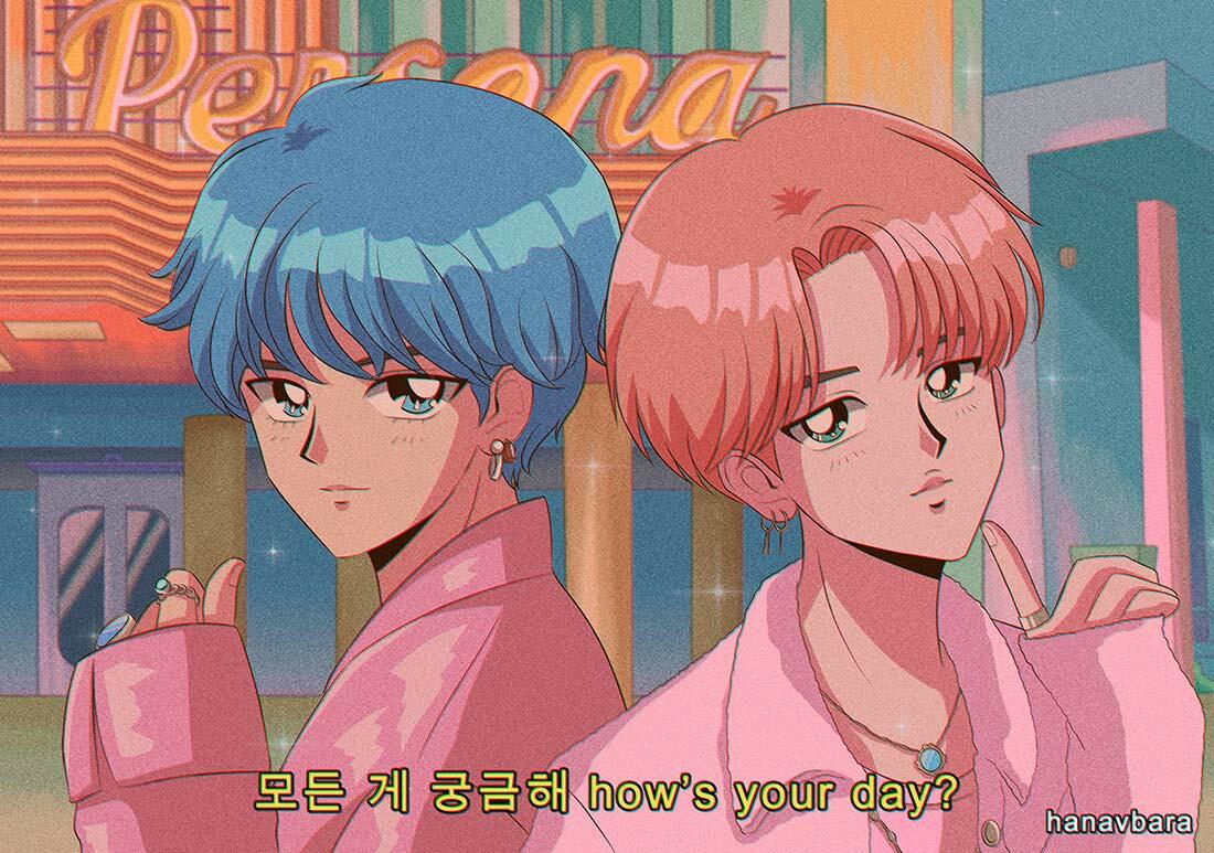 boy with luv as a 90s anime ♡