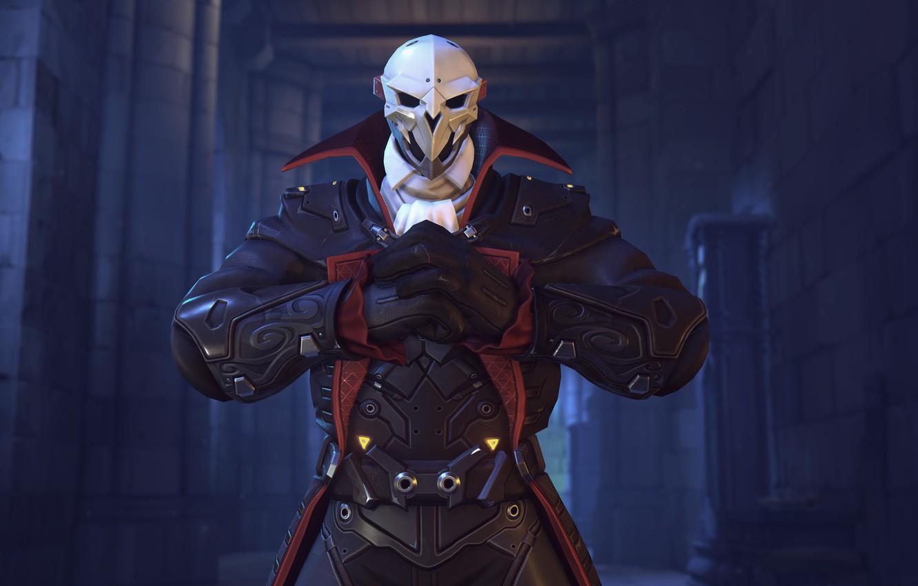 Wallpaper mask, OVERWATCH, Halloween Terror, Reaper Dracula