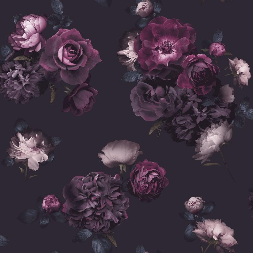 Euphoria Floral Pattern Wallpaper Pink Rose Flower Motif 697500