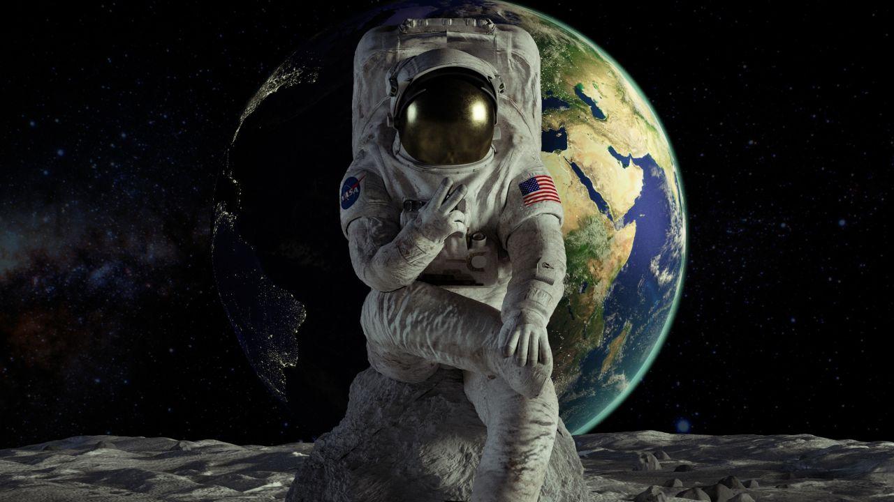 Wallpaper Astronaut, Earth, HD, Space