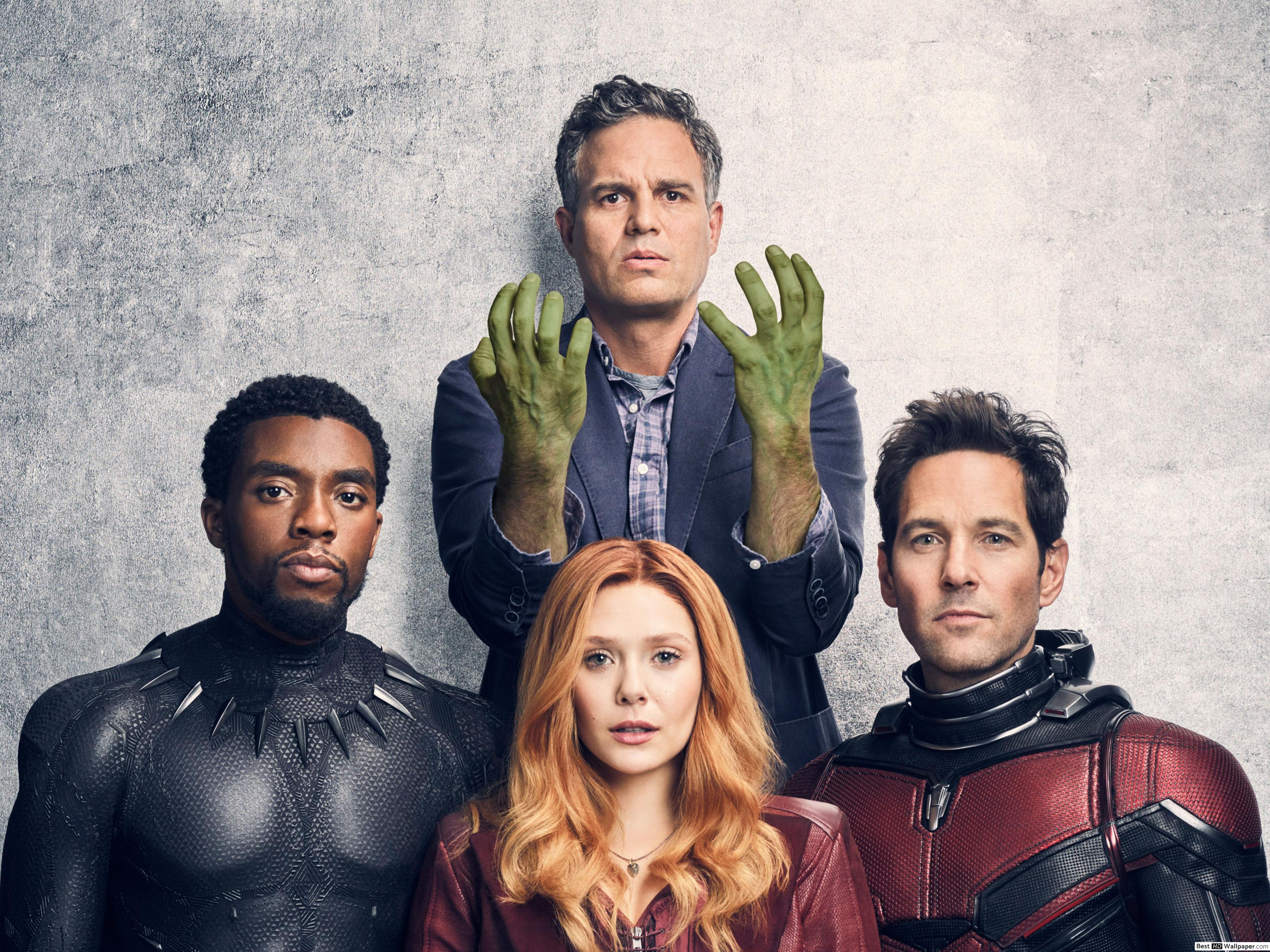 Avengers, Scarlet Witch, Black Panther and Scott Lang