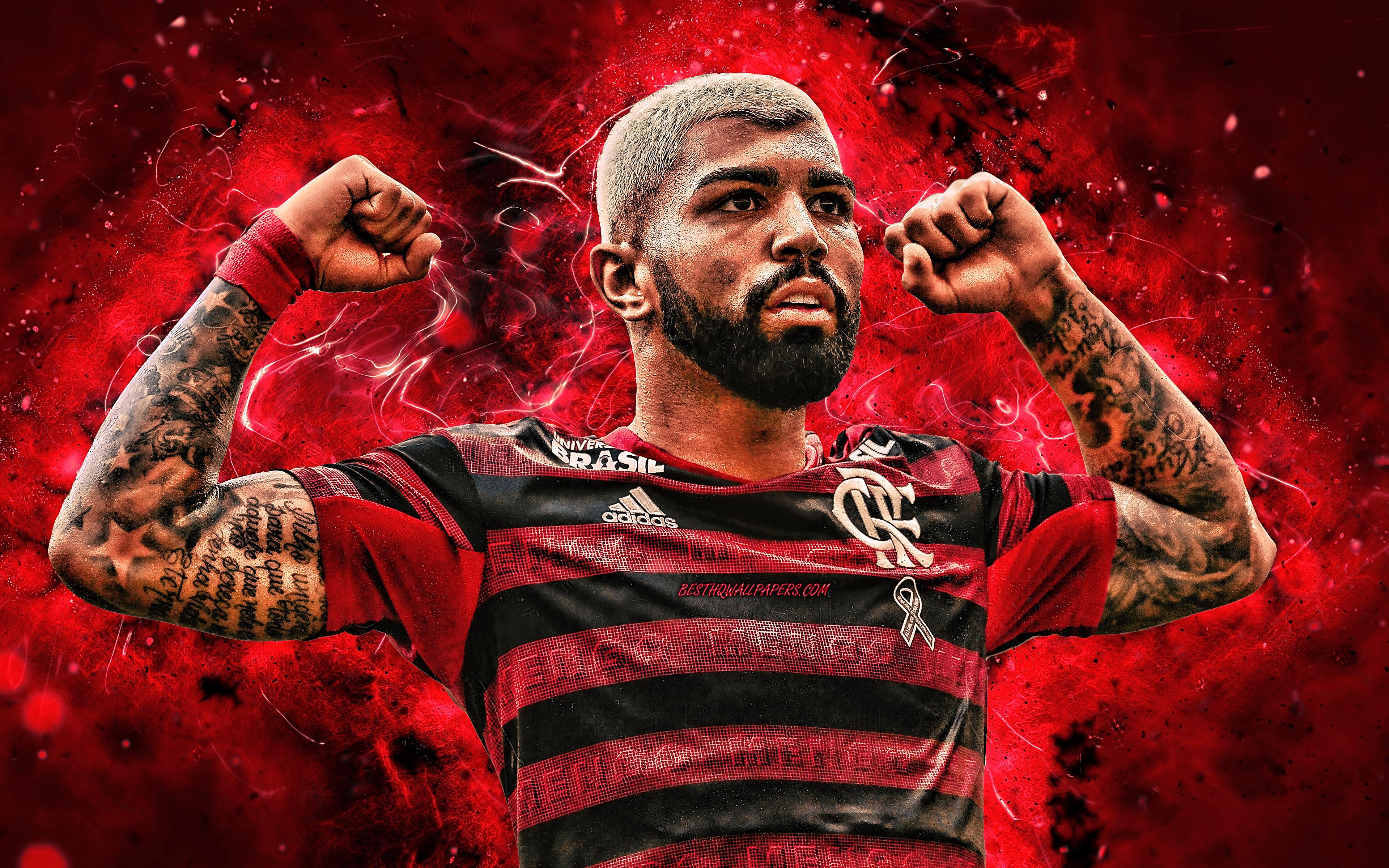 Download wallpaper Gabigol, 4k, Flamengo FC, brazilian