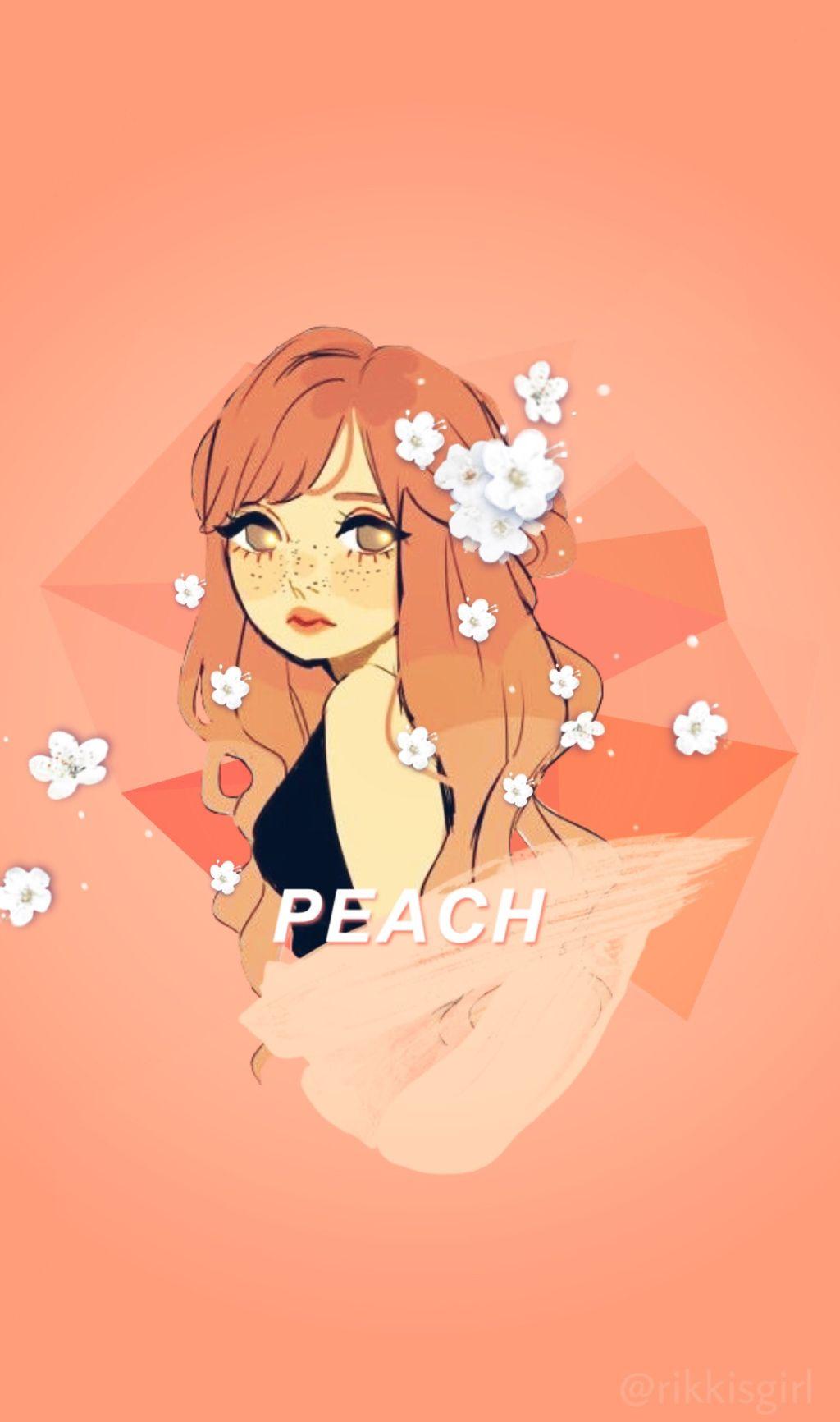 freetoedit peach peachy girl cutegirl wallpaper backgro
