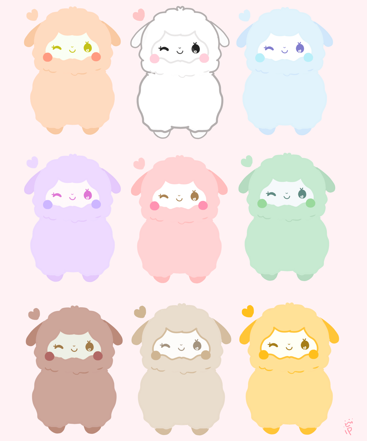 Pastel Alpaca Wallpaper