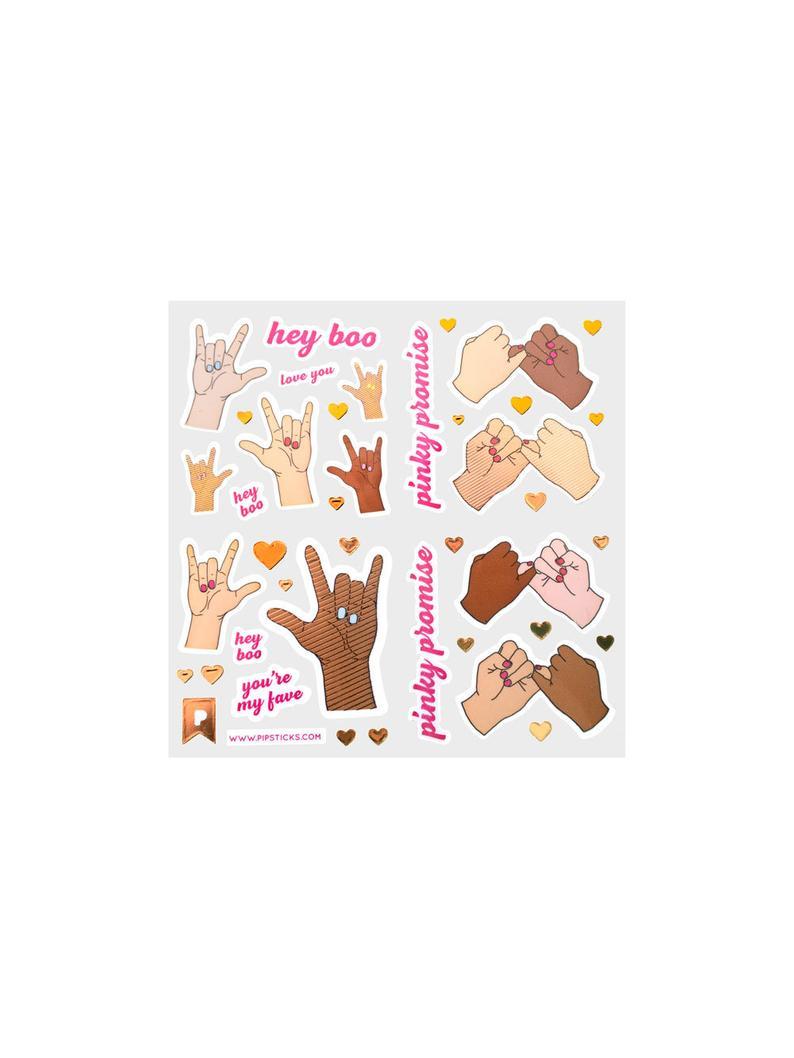 Decorative Sticker. Pinky Promise. Collectible Pipsticker. Cute Kawaii Sticker