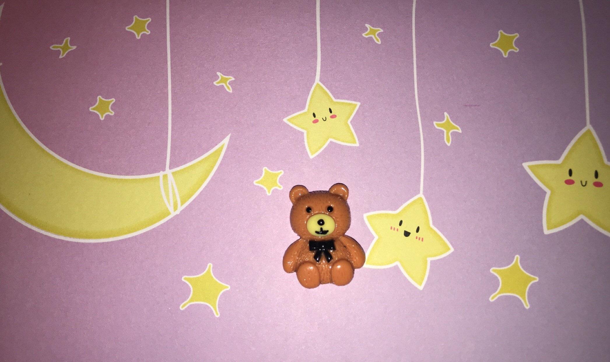 Kawaii Teddy Bear Ring Fairy Kei ddlg abdl bear ring adjustable size cute rings adorable ring baby bear ring pop kei candi harajuku