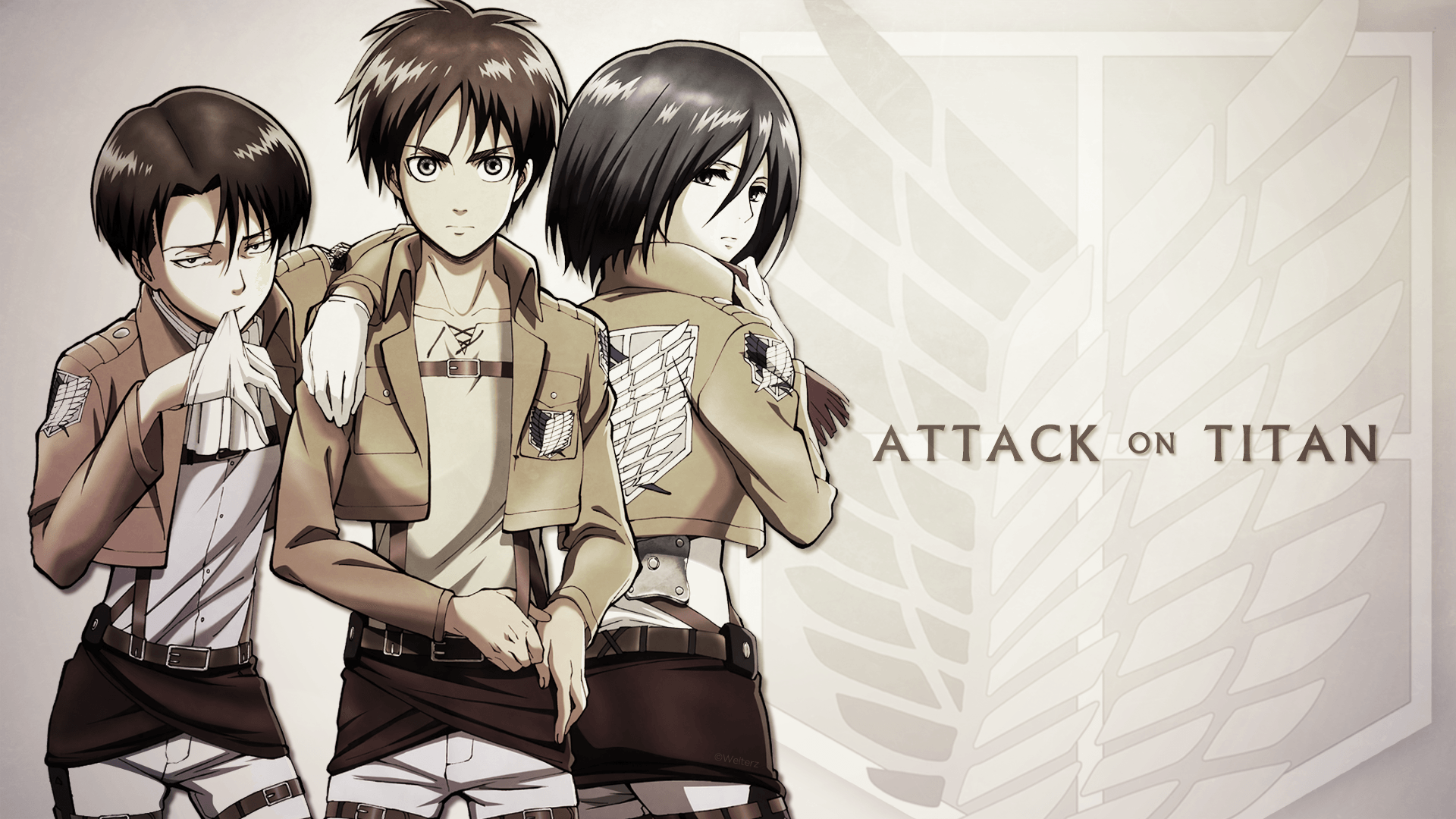 Attack On Titan Eren and Mikasa Wallpaper Free Attack