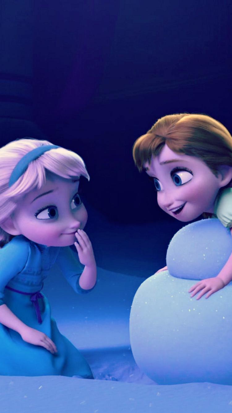 Frozen Elsa and Anna phone wallpaper the Snow Queen