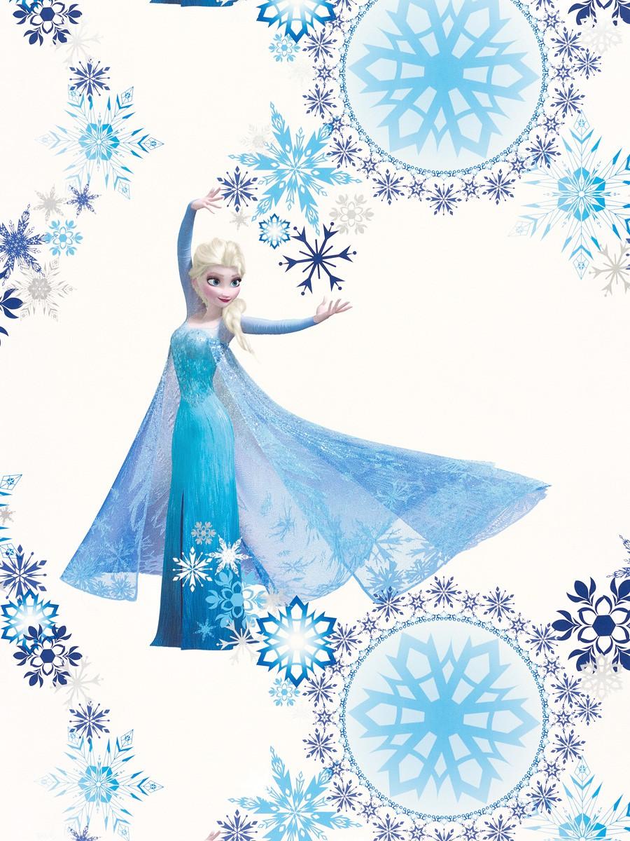 Wallpaper Blue White Disney Frozen Snow Queen Elsa Graham & Brown 70 540 70540