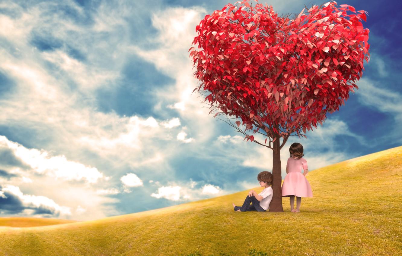 Heart Love Tree wallpaper