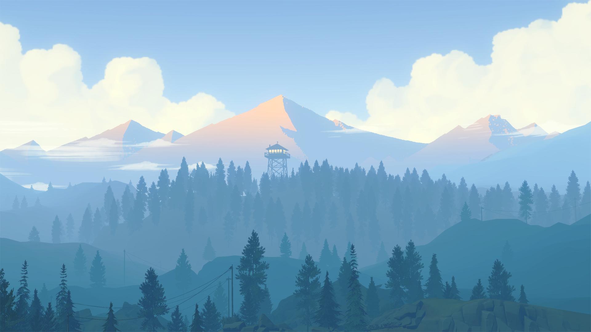 Valley bathed in morning mist Wallpapers from Firewatch