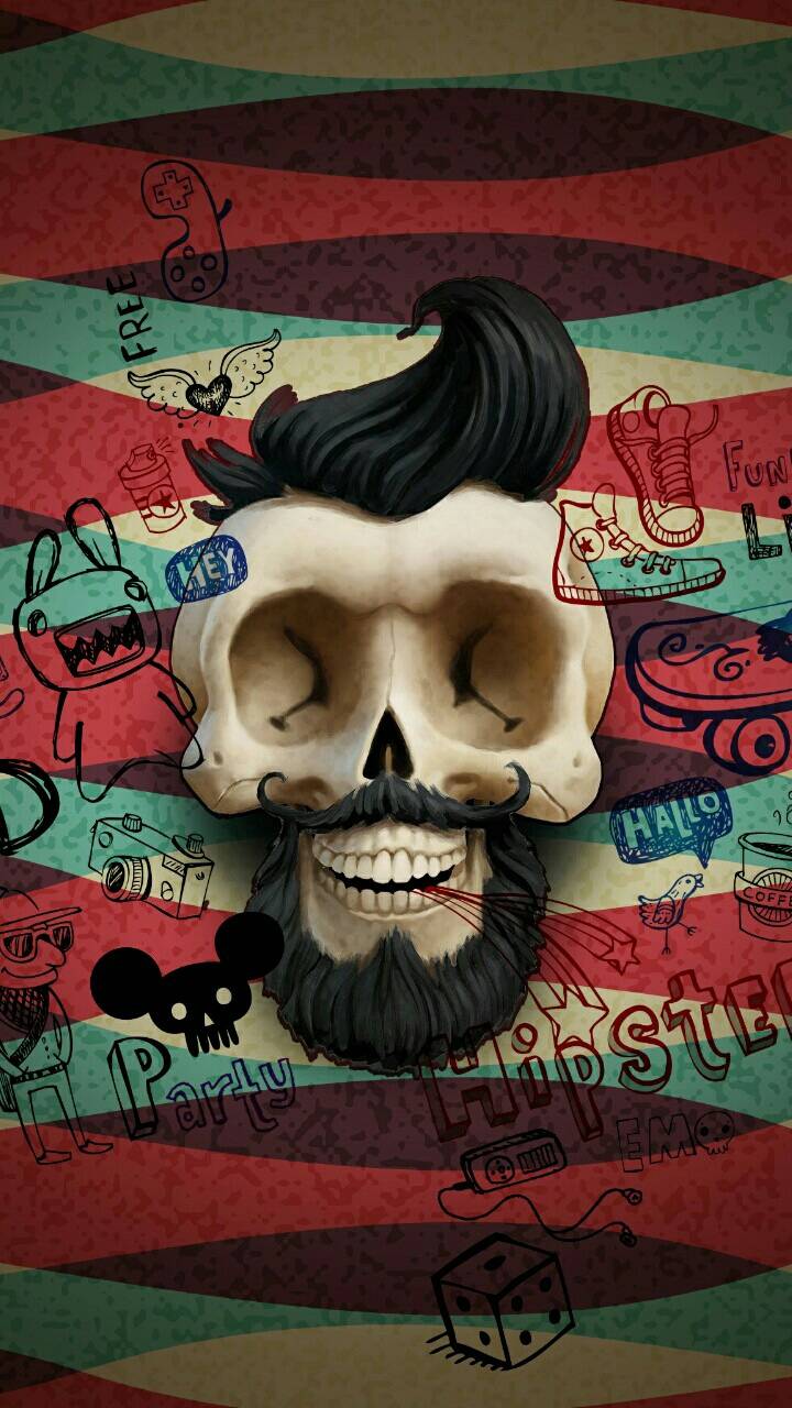 Skull Beard Wallpaper