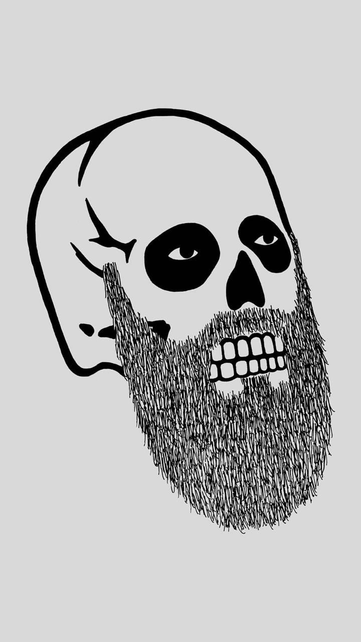 Bearded Skull Wallpaper
