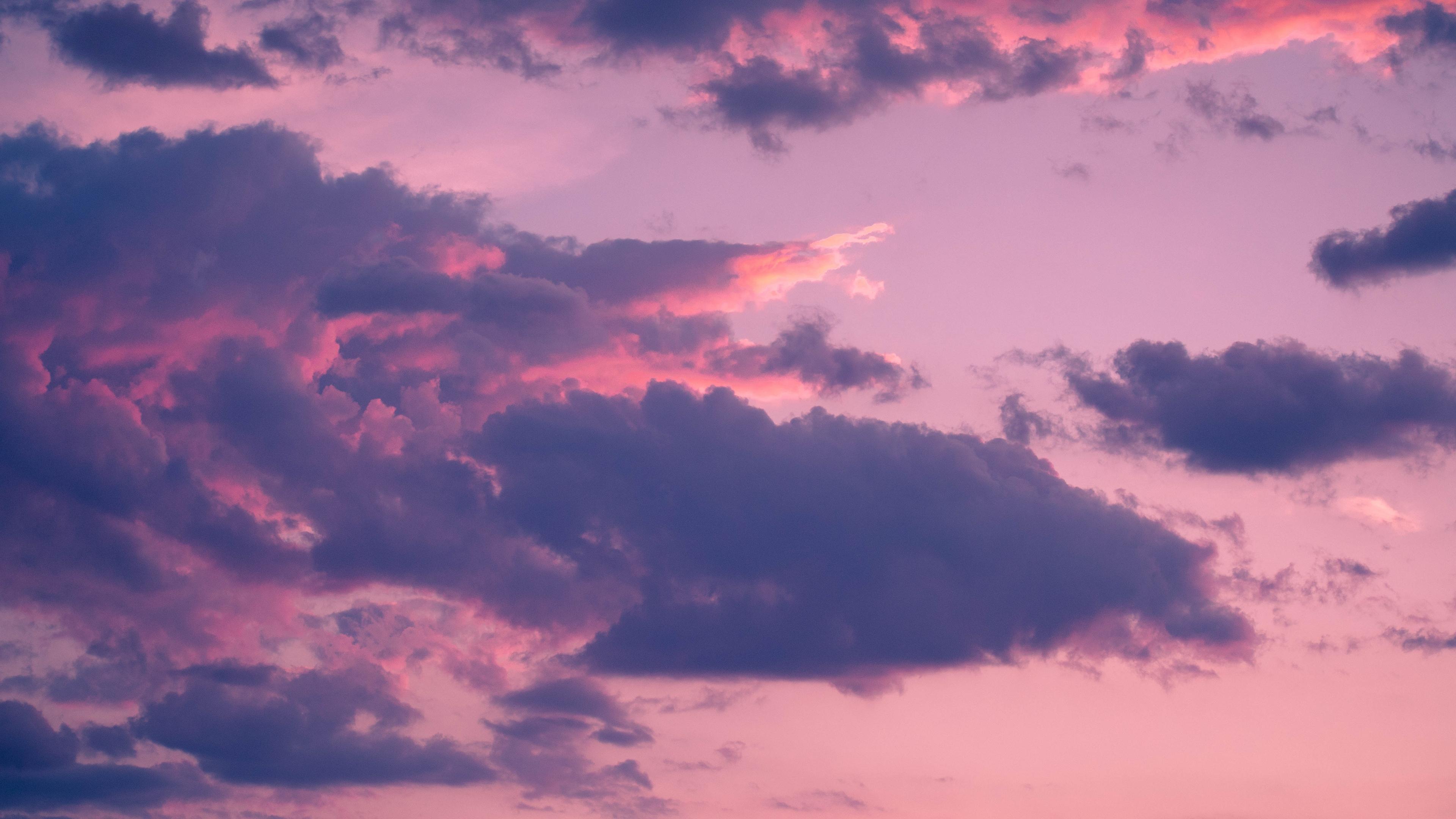 Download wallpaper 3840x2160 clouds, porous, sky, sunset 4k