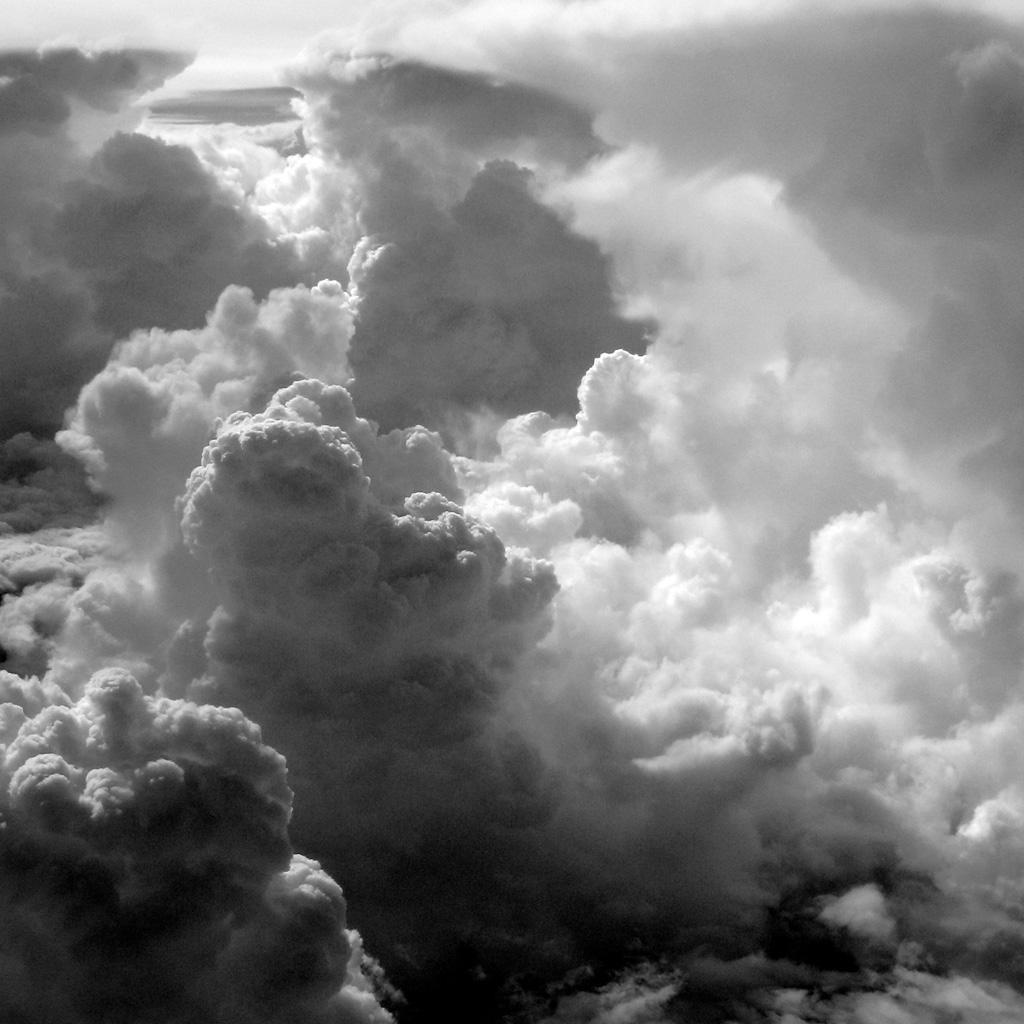 Black & White Clouds. iPad Wallpaper free iPad