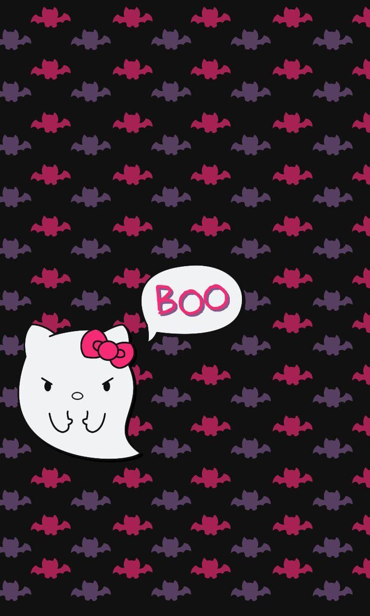 Cute Hallo Kitty for Halloween iPhone Wallpaper. Wallpaper