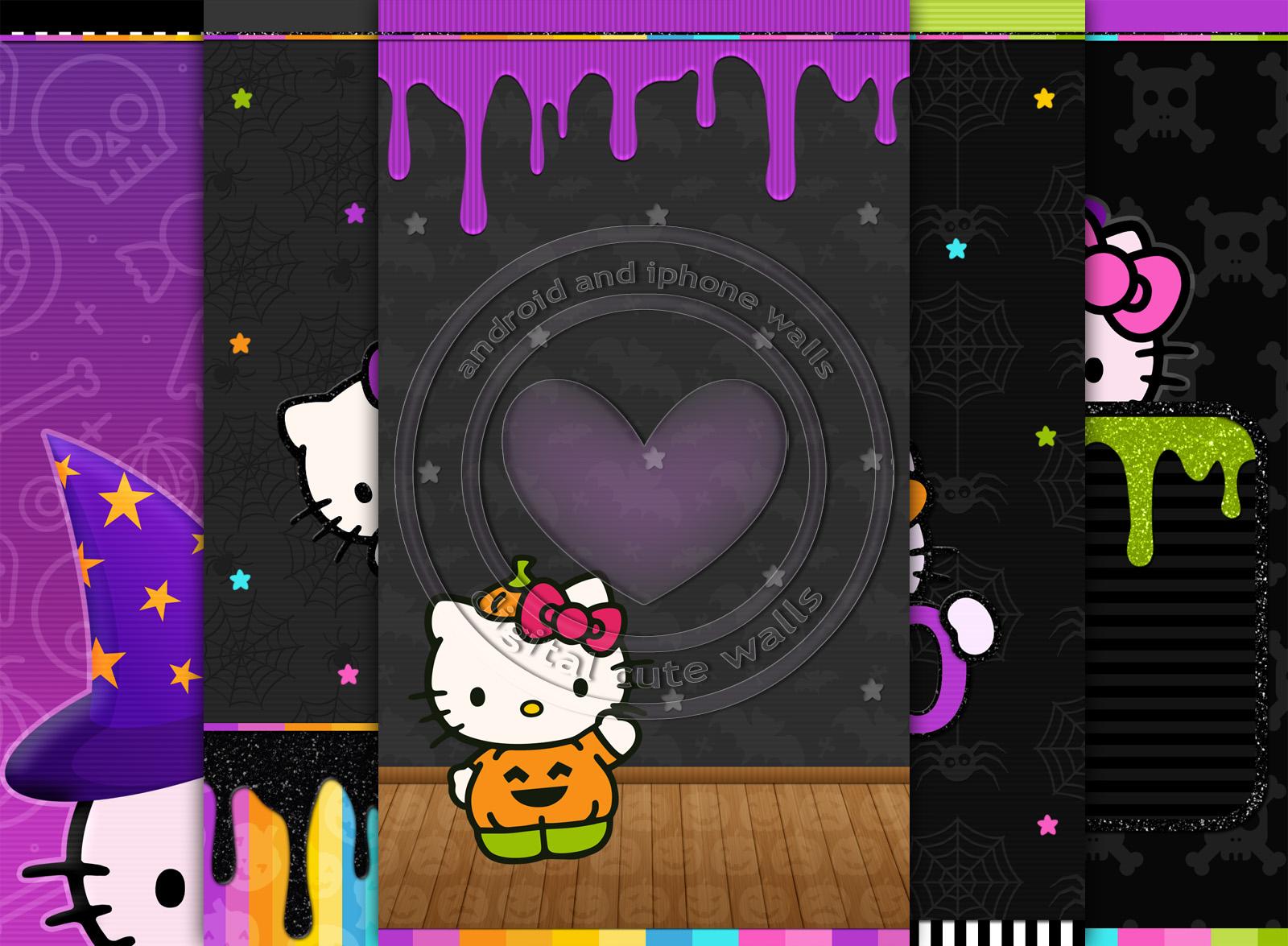 ♡ Cute Walls ♡: Hello kitty halloween wallpaper set