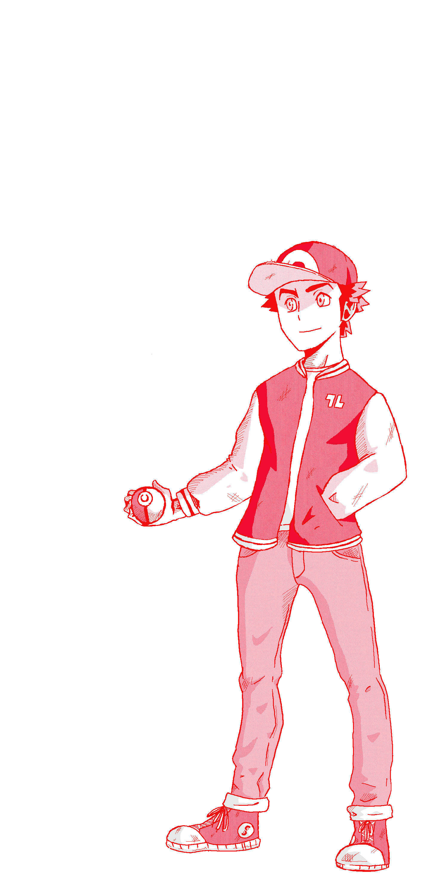 Red & Blue Wallpaper in Spirit of Pokemon Let's Go Tomorrow