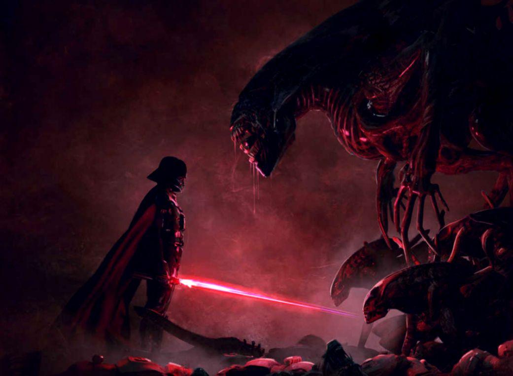 Star Wars Movies Darth Vader Alien Artwork Video Games