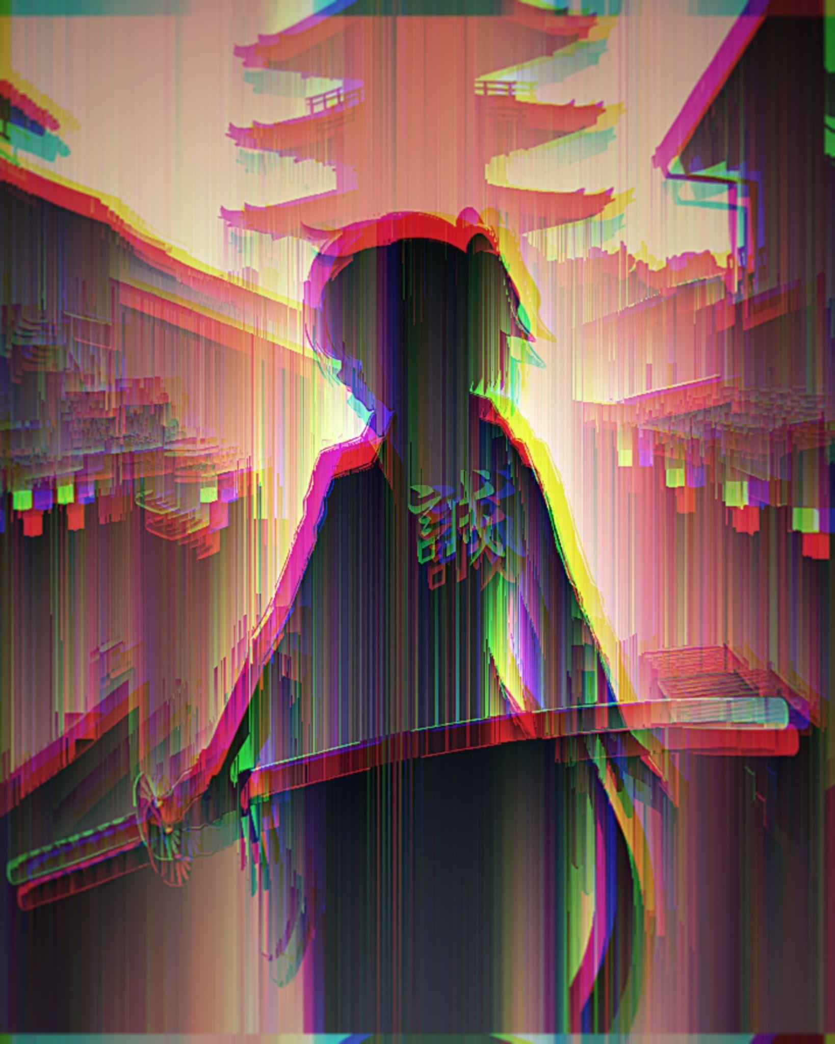 Anime glitch. Glitch wallpaper, Anime wallpaper iphone