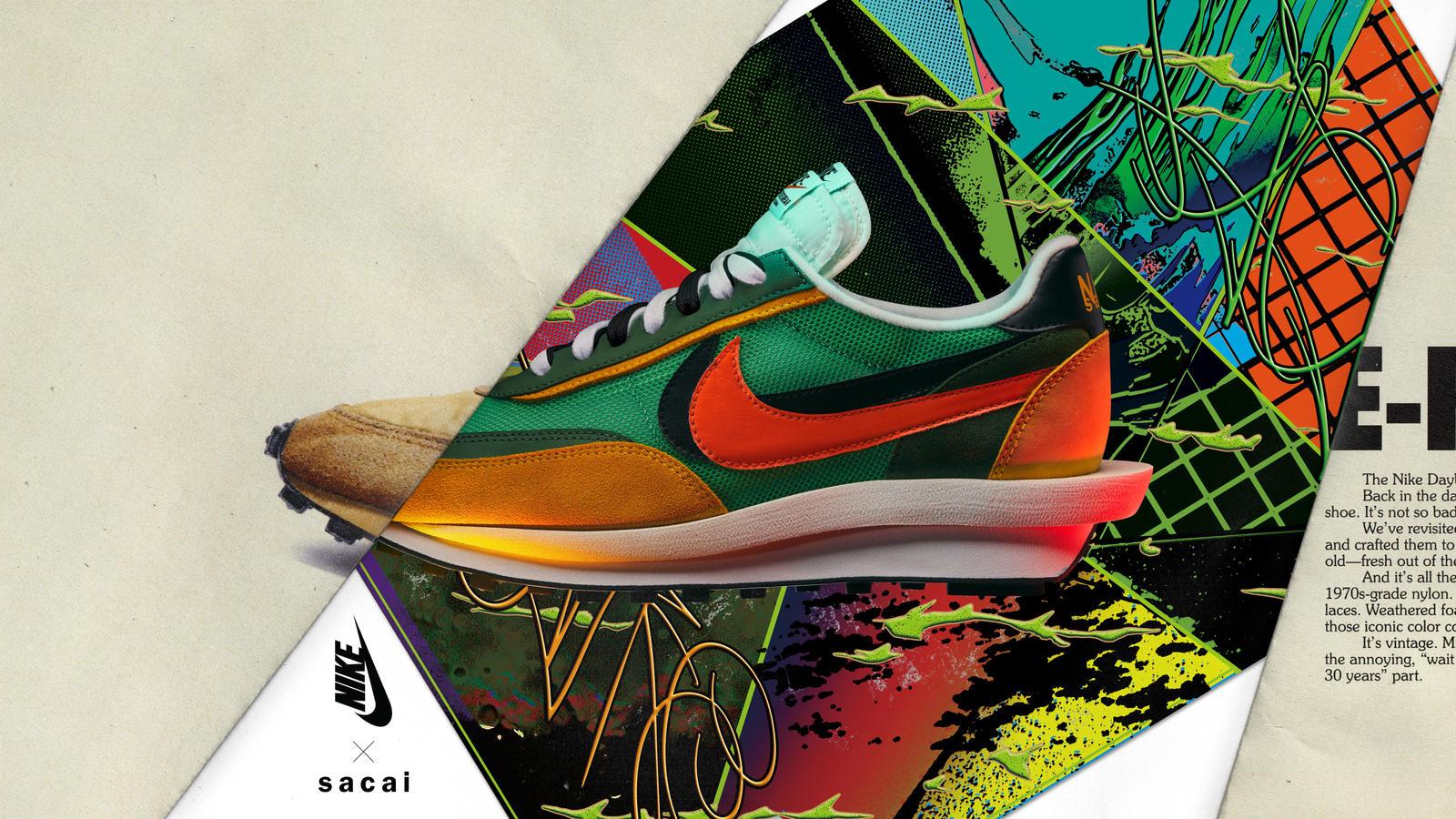 Nike x sacai LDWaffle and Blazer Mid Official Image