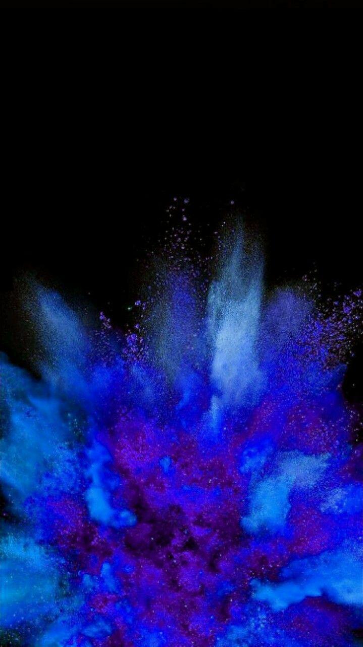 Blue powder explosion