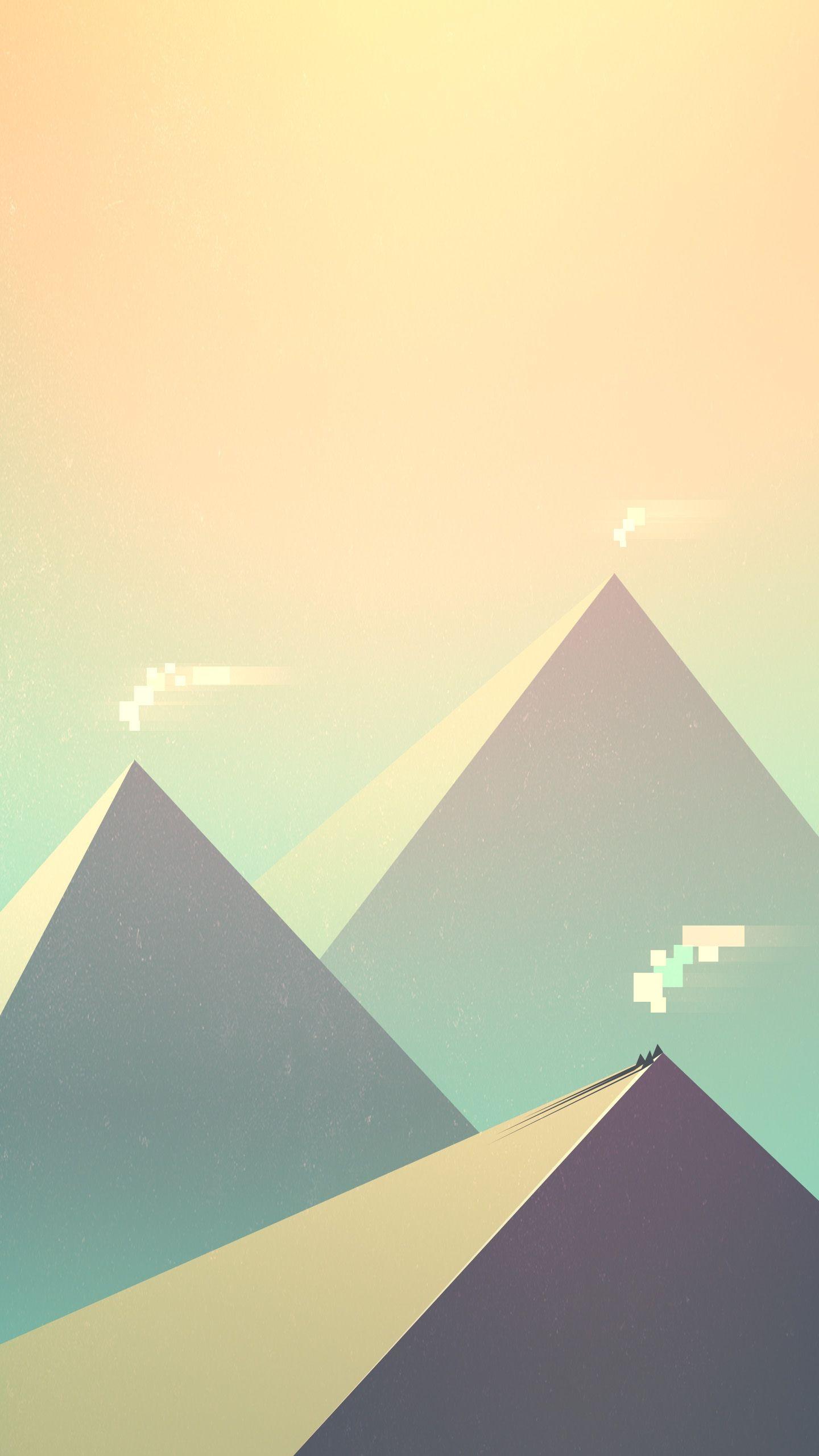 Digital Pyramids IPhone Wallpaper. 루트. Graphic