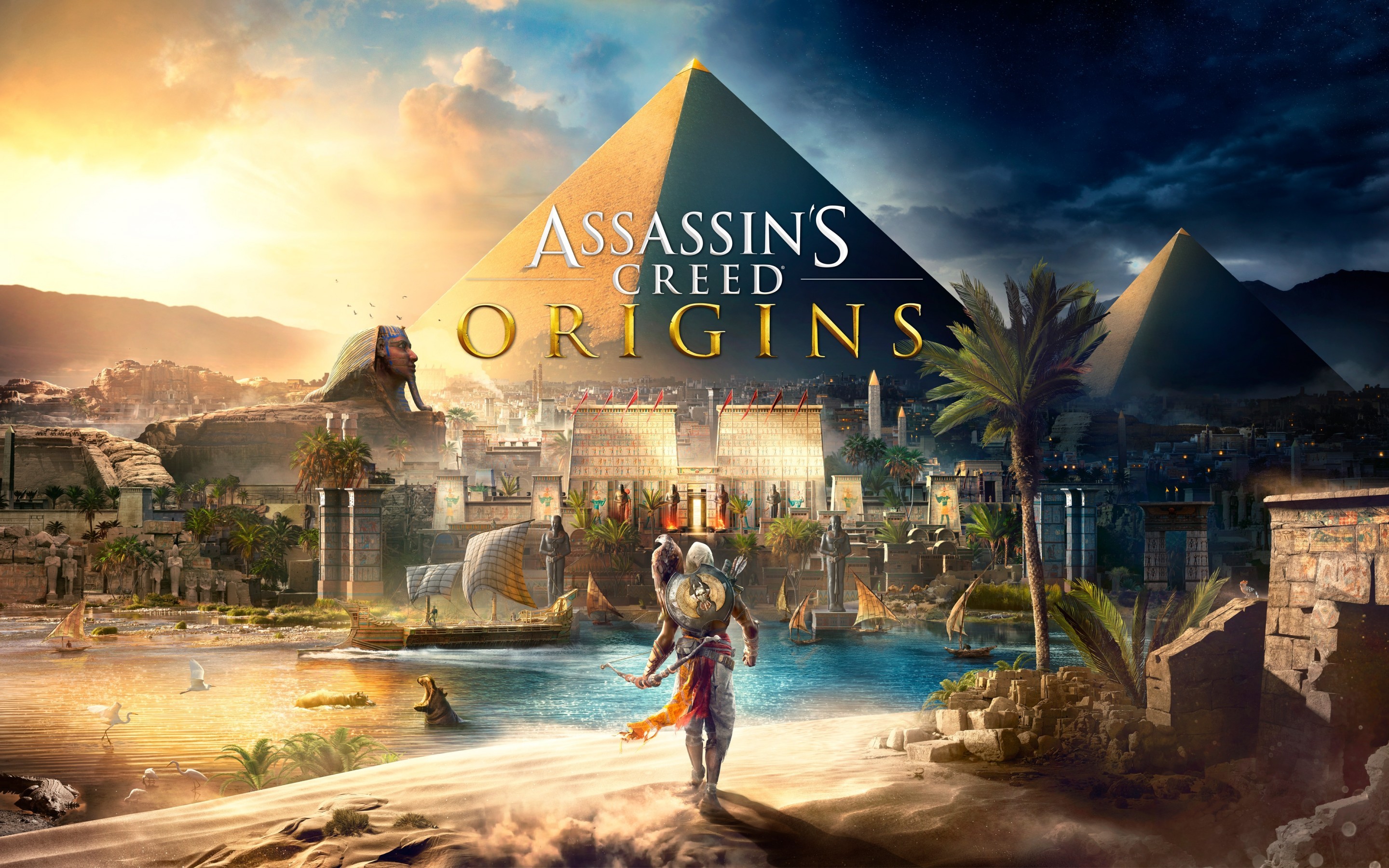 Download 2880x1800 Assassin's Creed Origin, Pyramid, Artwork
